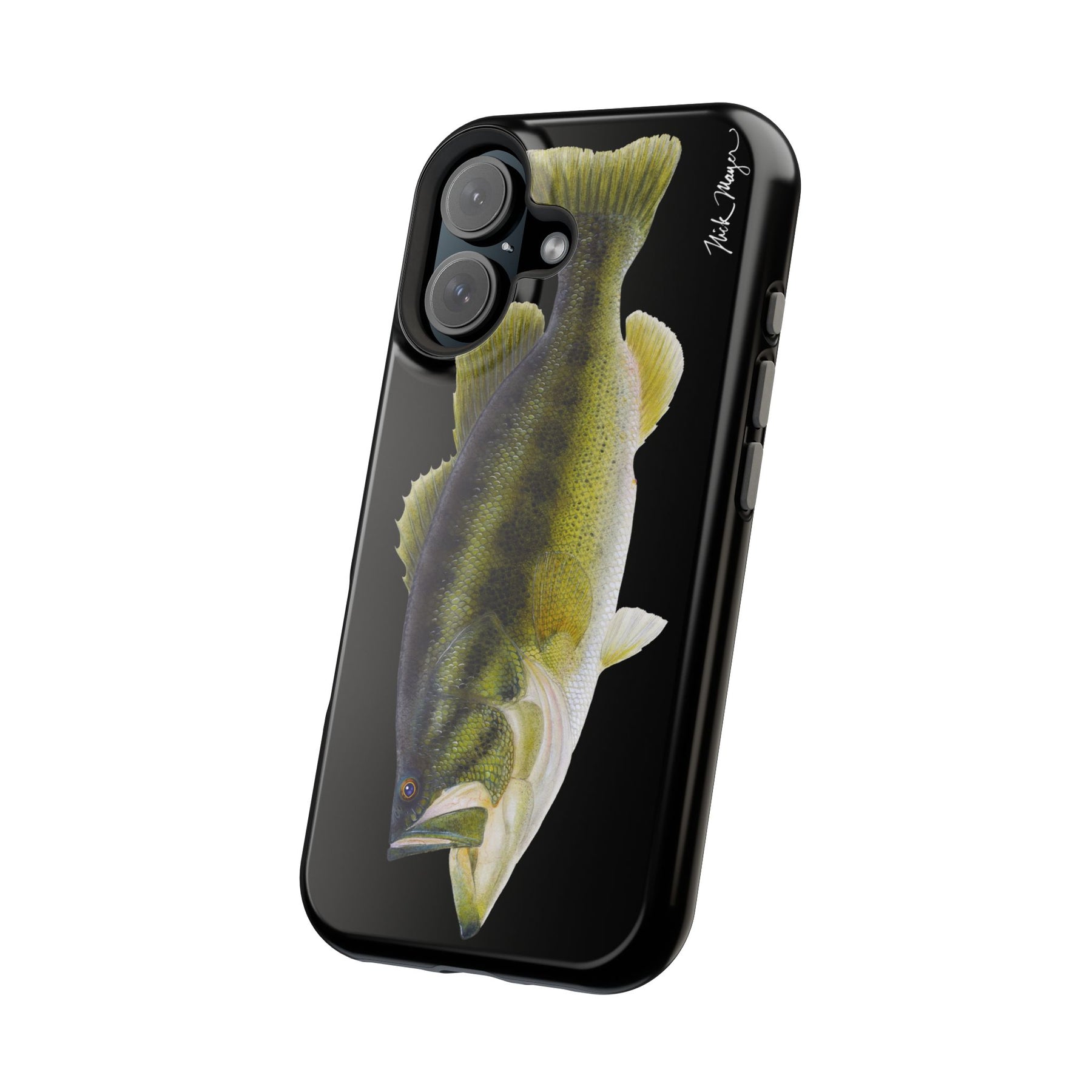 Largemouth Bass MagSafe Black iPhone Case