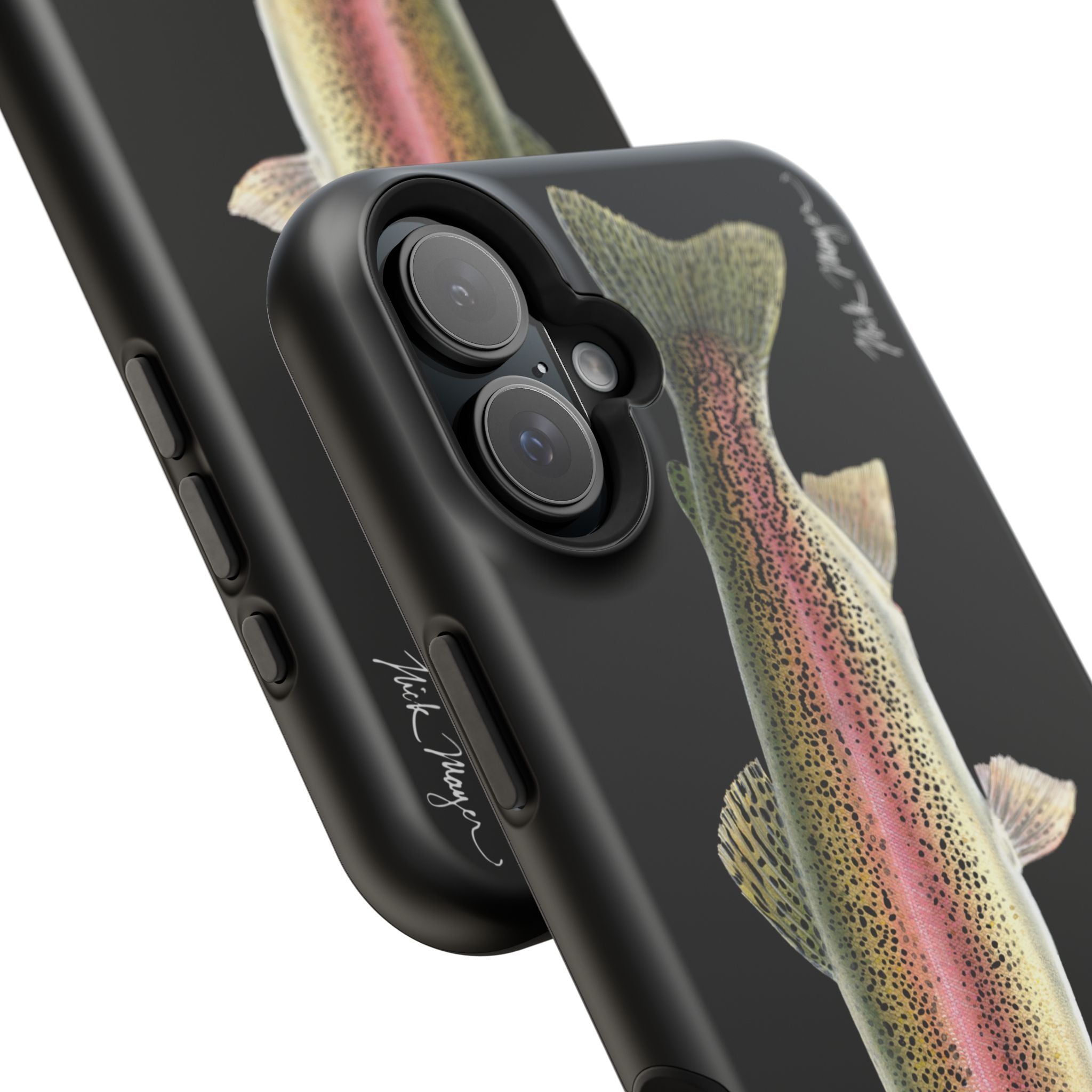 Rainbow Trout MagSafe Black iPhone Case