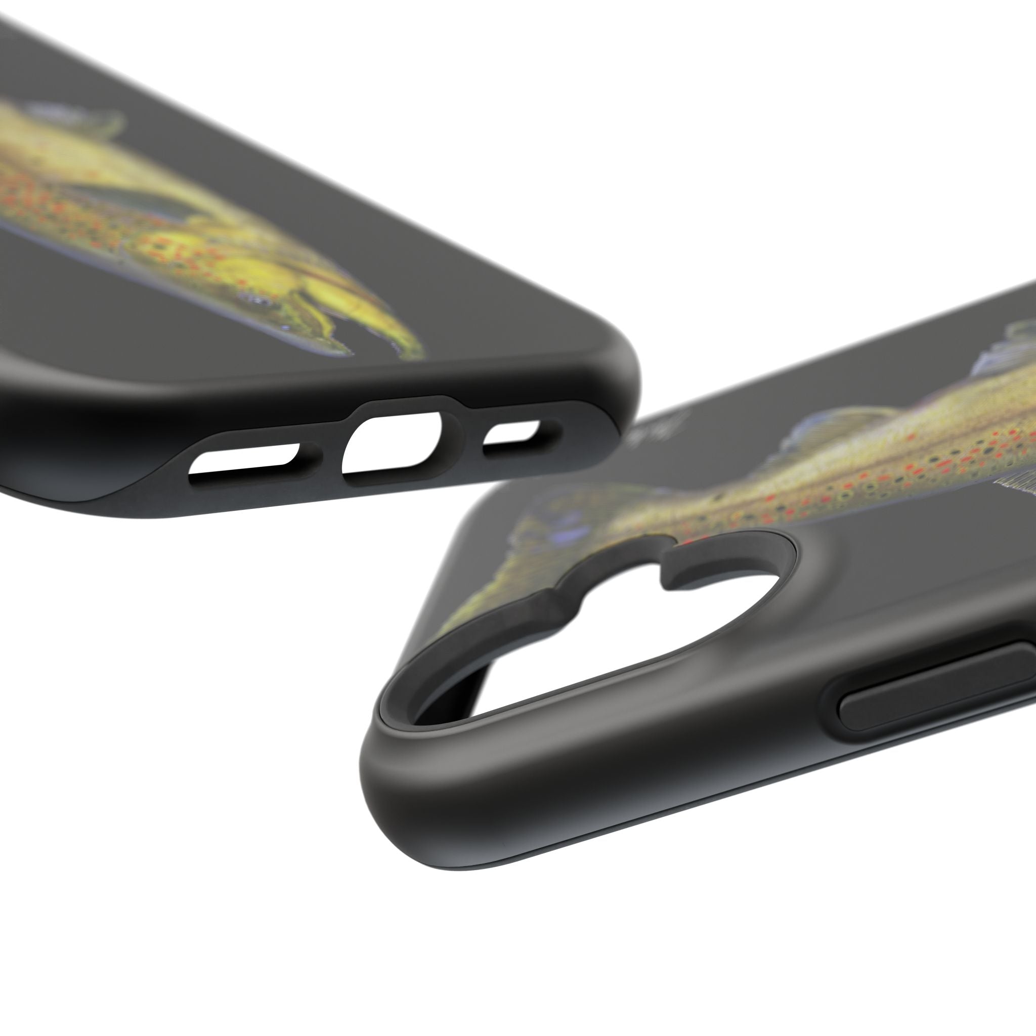 Brown Trout MagSafe Black iPhone Case