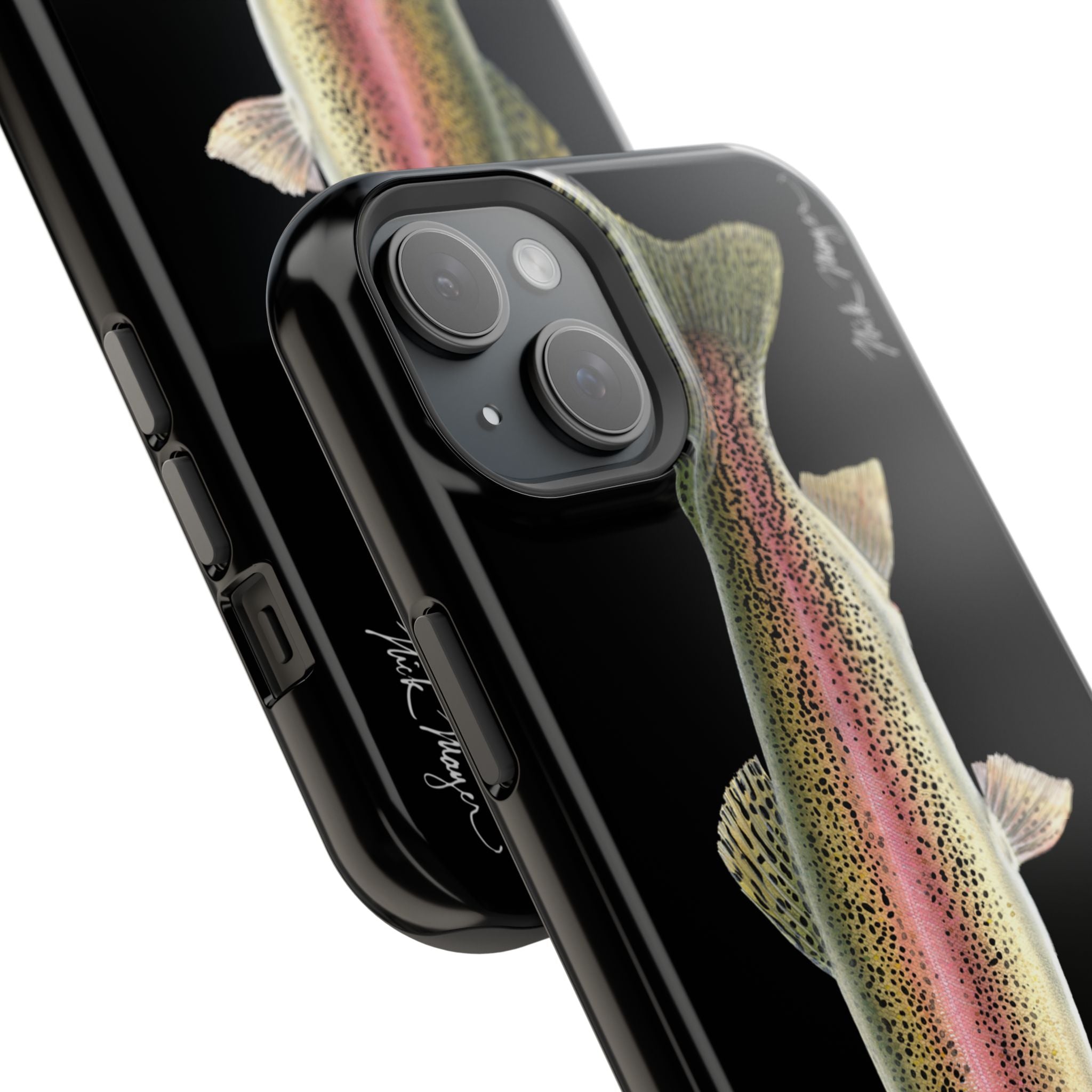 Rainbow Trout MagSafe Black iPhone Case