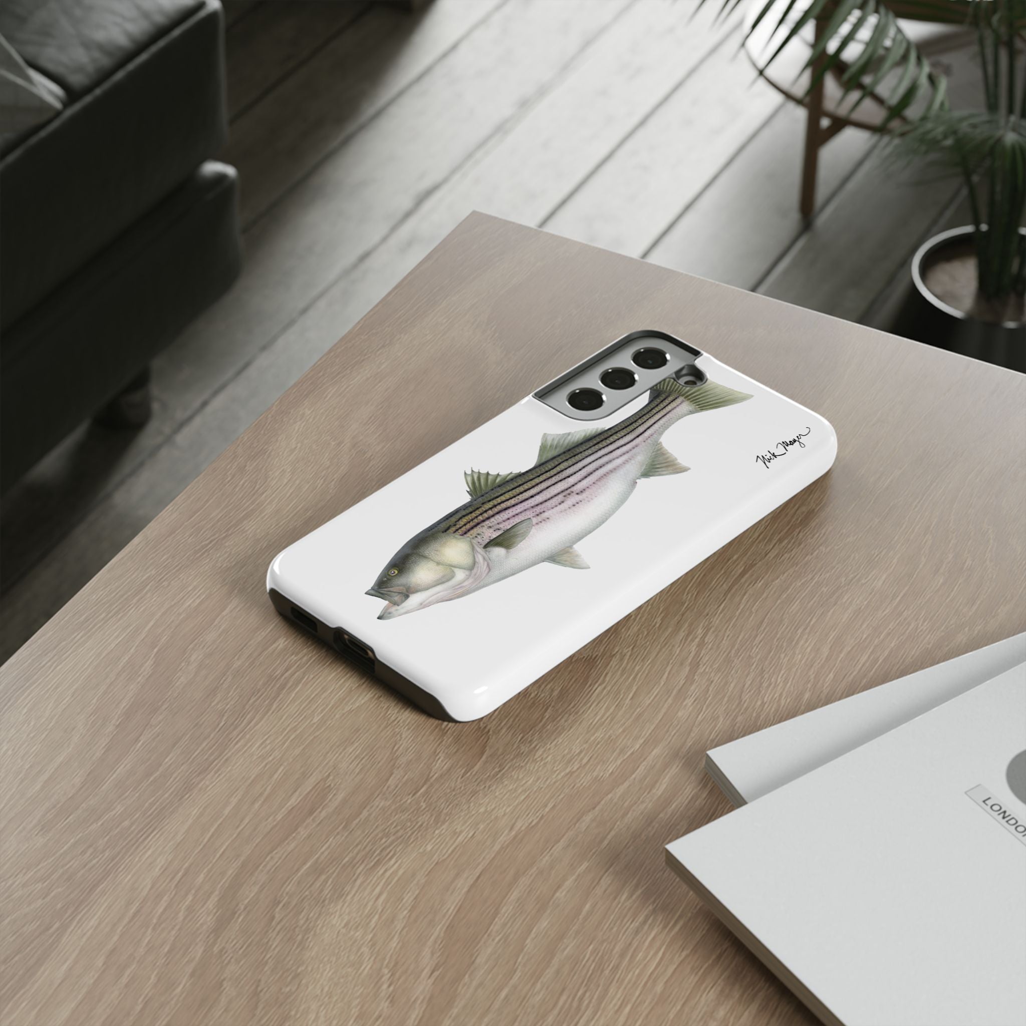 30 lb Striper White Phone Case (Samsung)