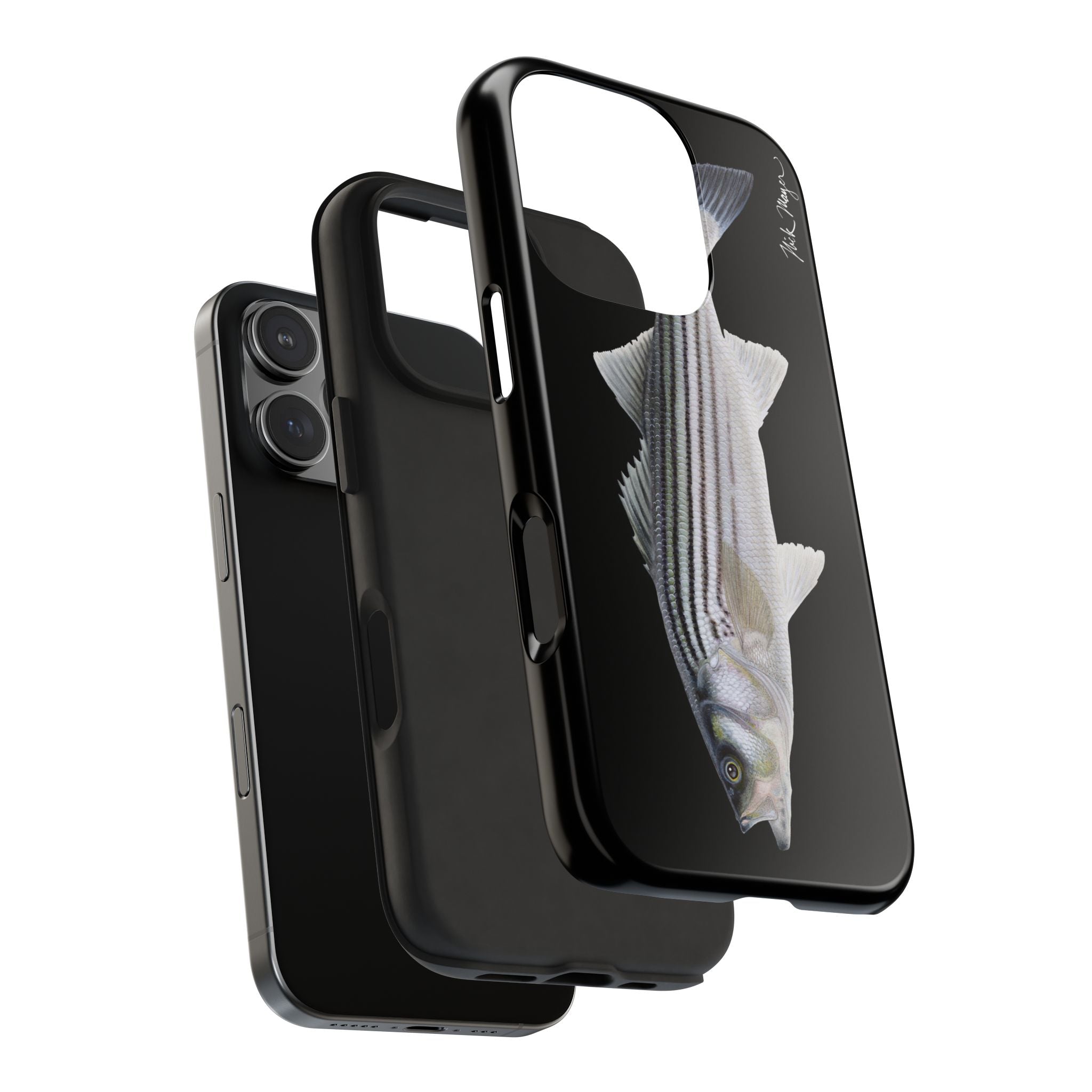 Schoolie Striper Black Phone Case (iPhone)