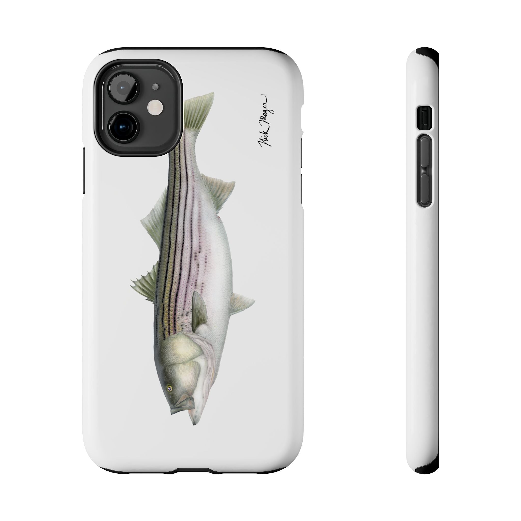 30 lb Striper White Phone Case (iPhone)