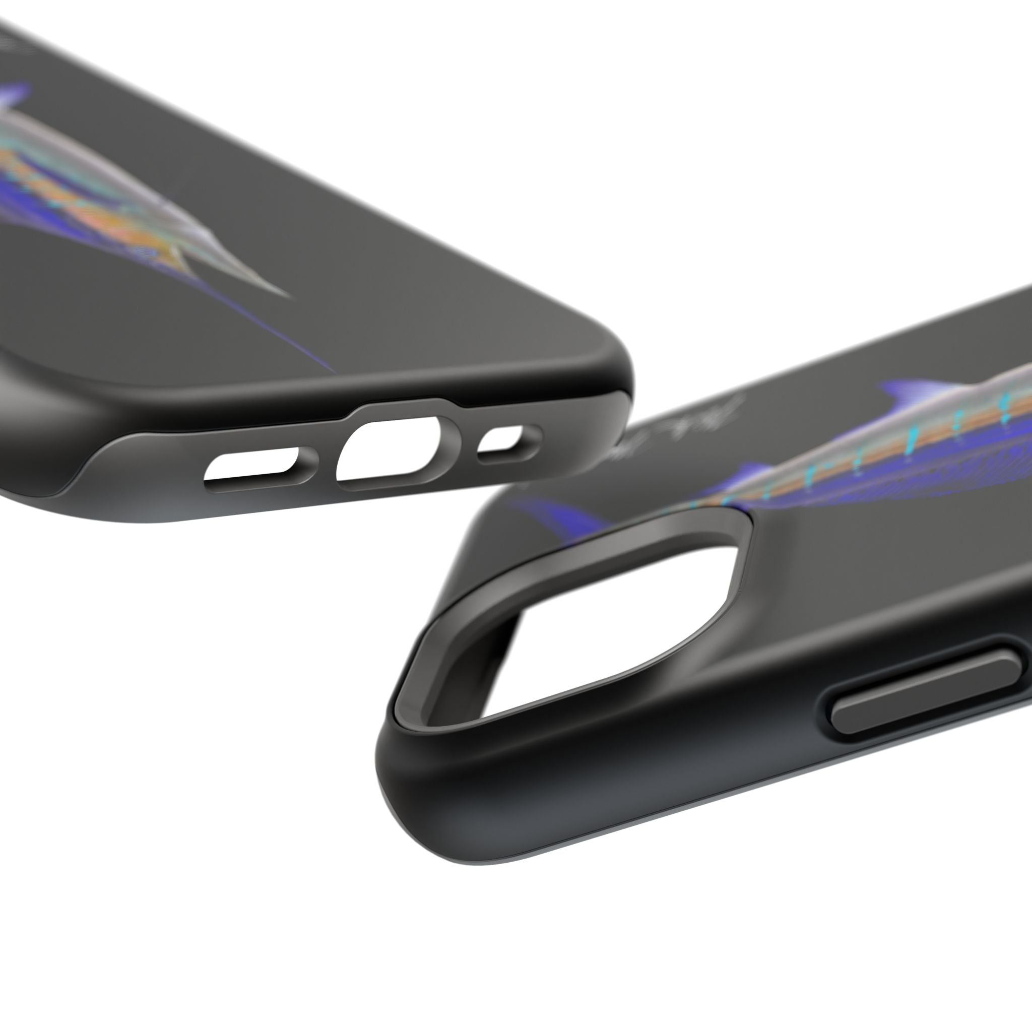 Striped Marlin MagSafe Black iPhone Case