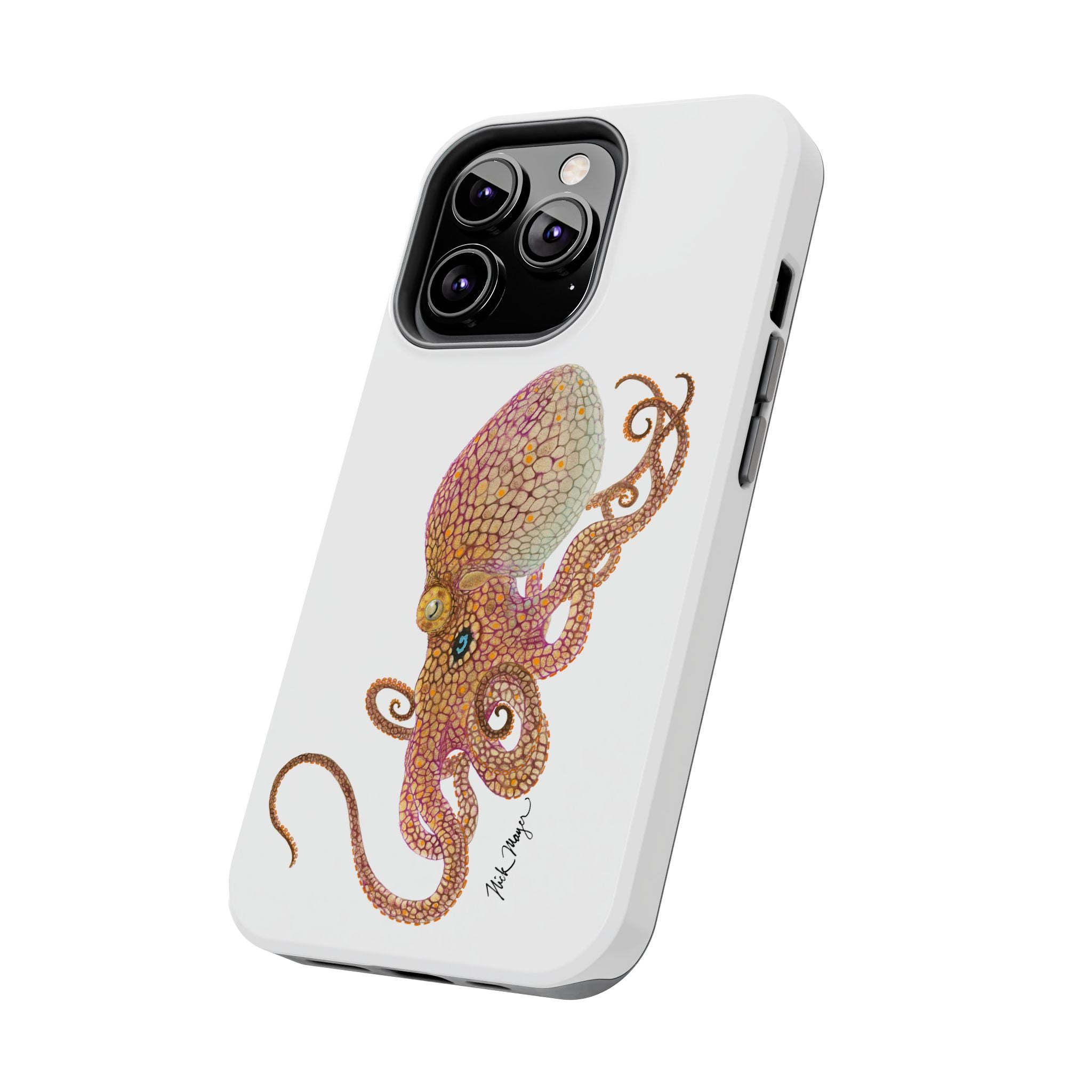 Two Spot Octopus White Phone Case (iPhone)