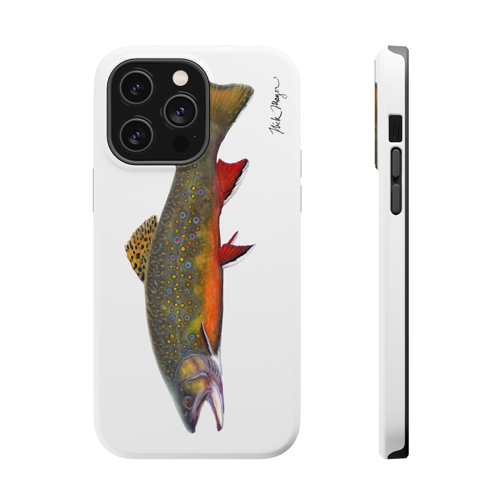 Brook Trout MagSafe White iPhone Case