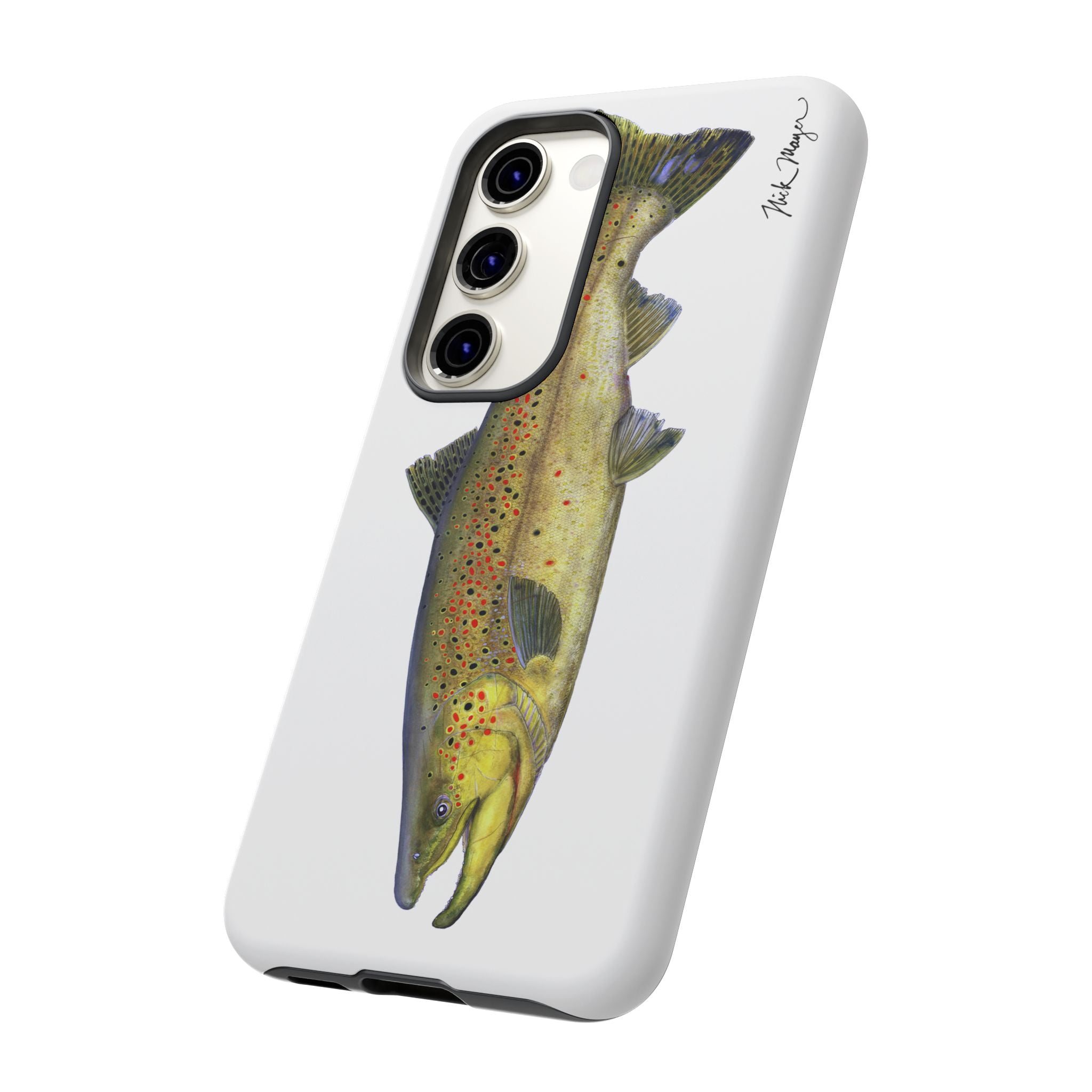 Brown Trout White Phone Case (Samsung)