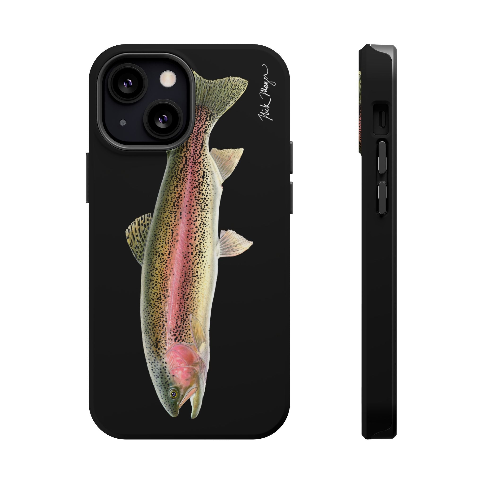 Rainbow Trout MagSafe Black iPhone Case