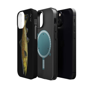 Brown Trout MagSafe Black iPhone Case