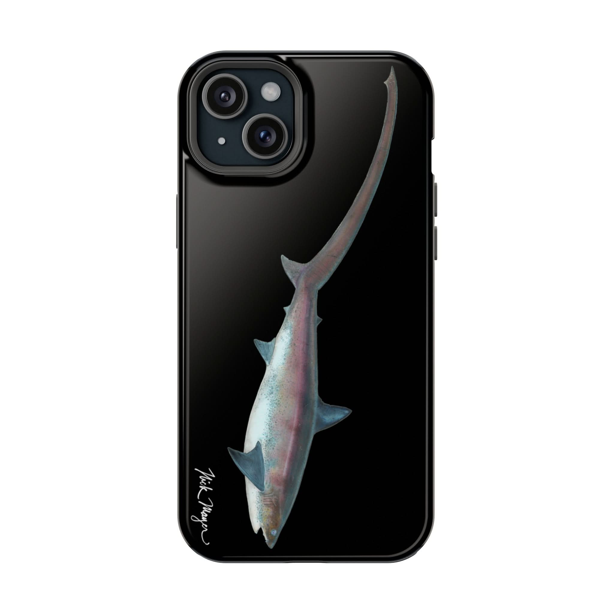 Thresher Shark MagSafe Black iPhone Case