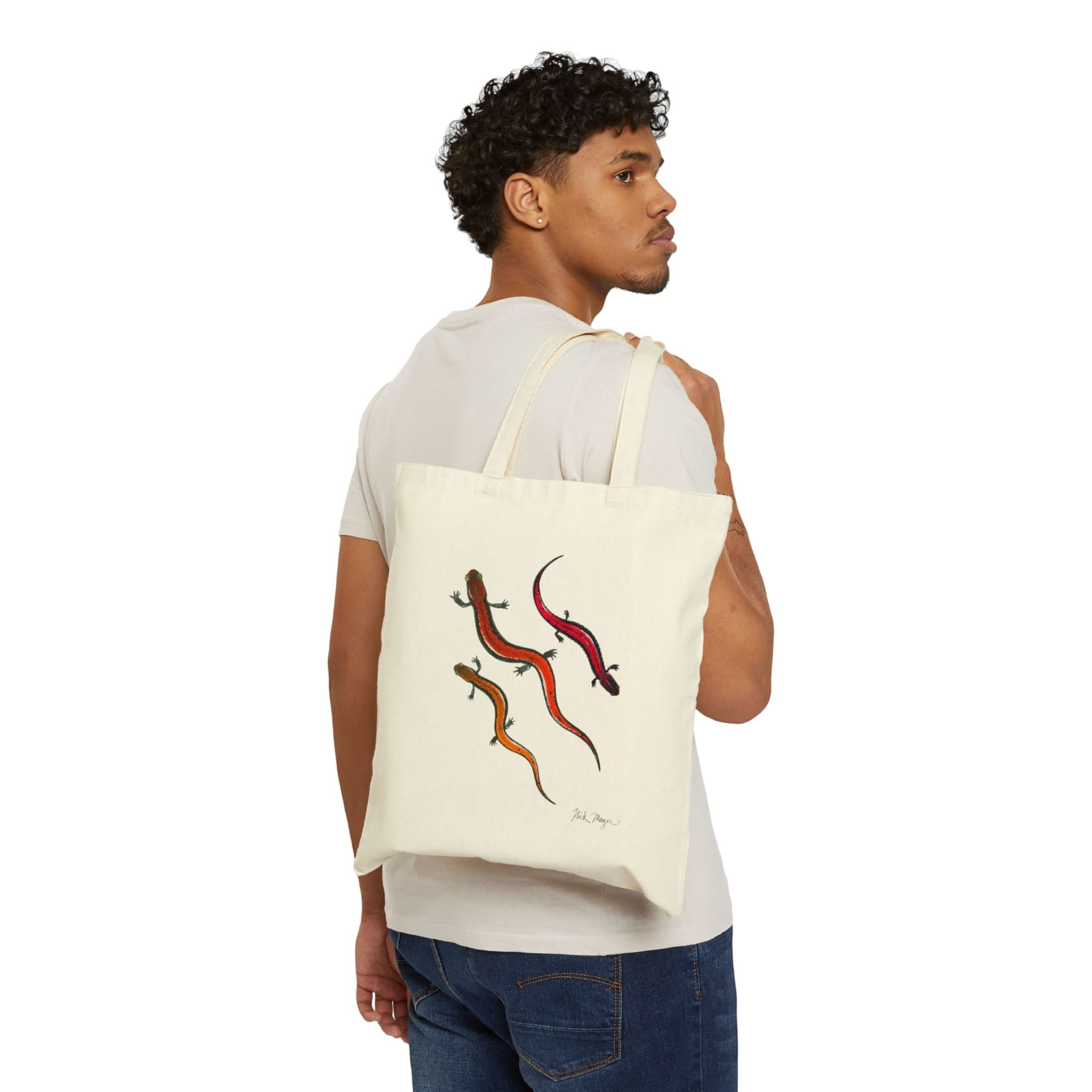 Salamanders Cotton Canvas Tote Bag