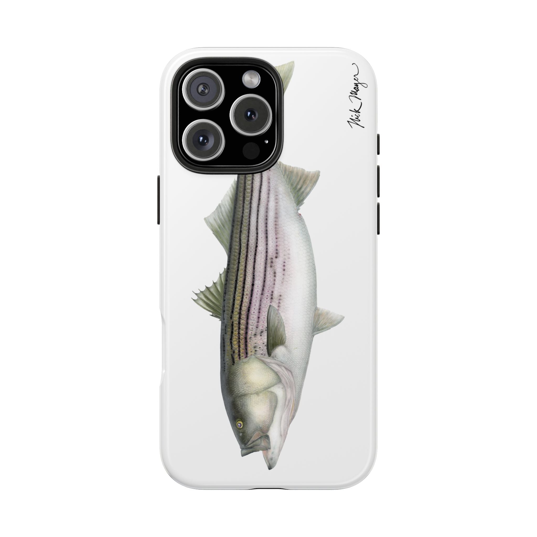 30 lb Striper White Phone Case (iPhone)