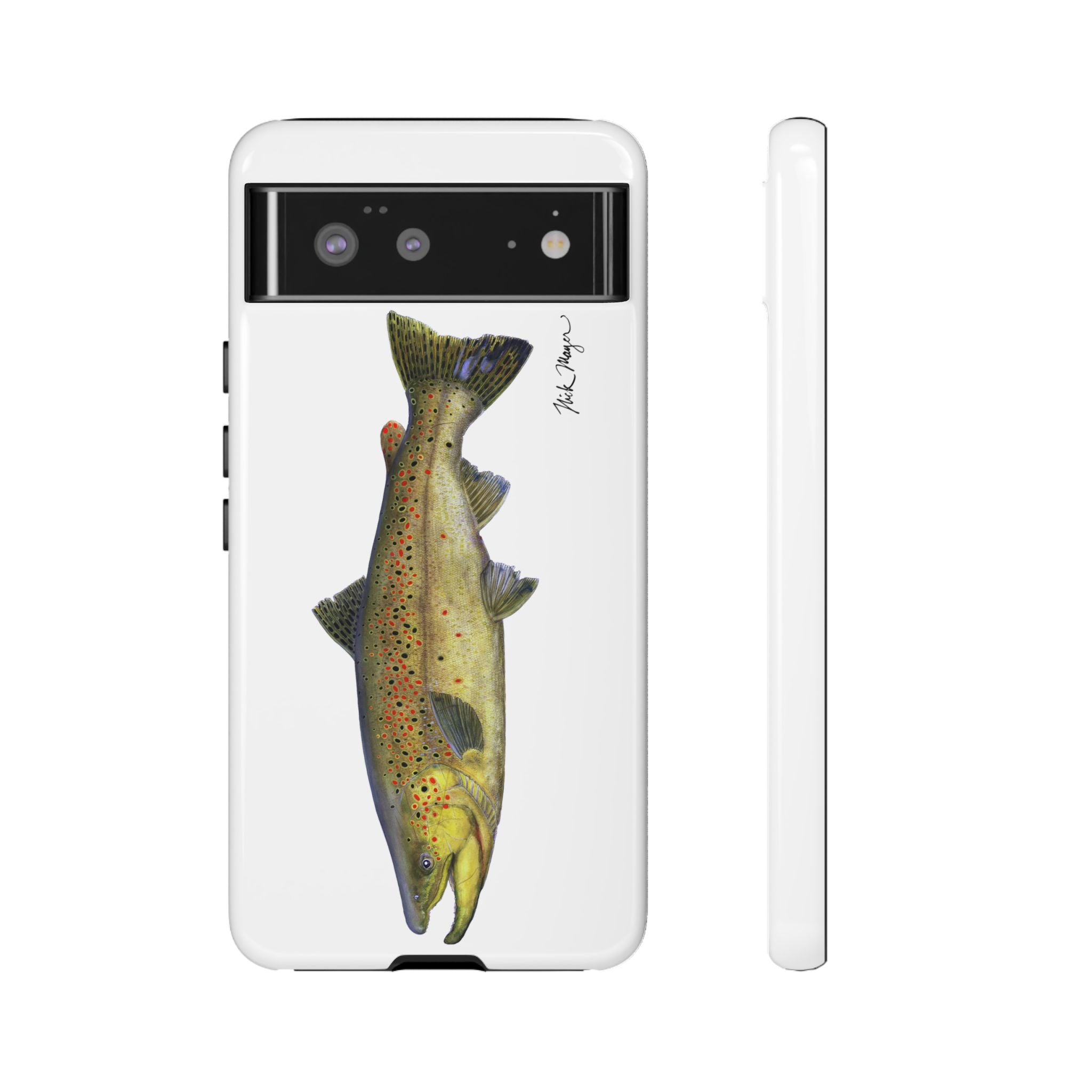 Brown Trout White Phone Case (Samsung)