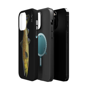 Brown Trout MagSafe Black iPhone Case