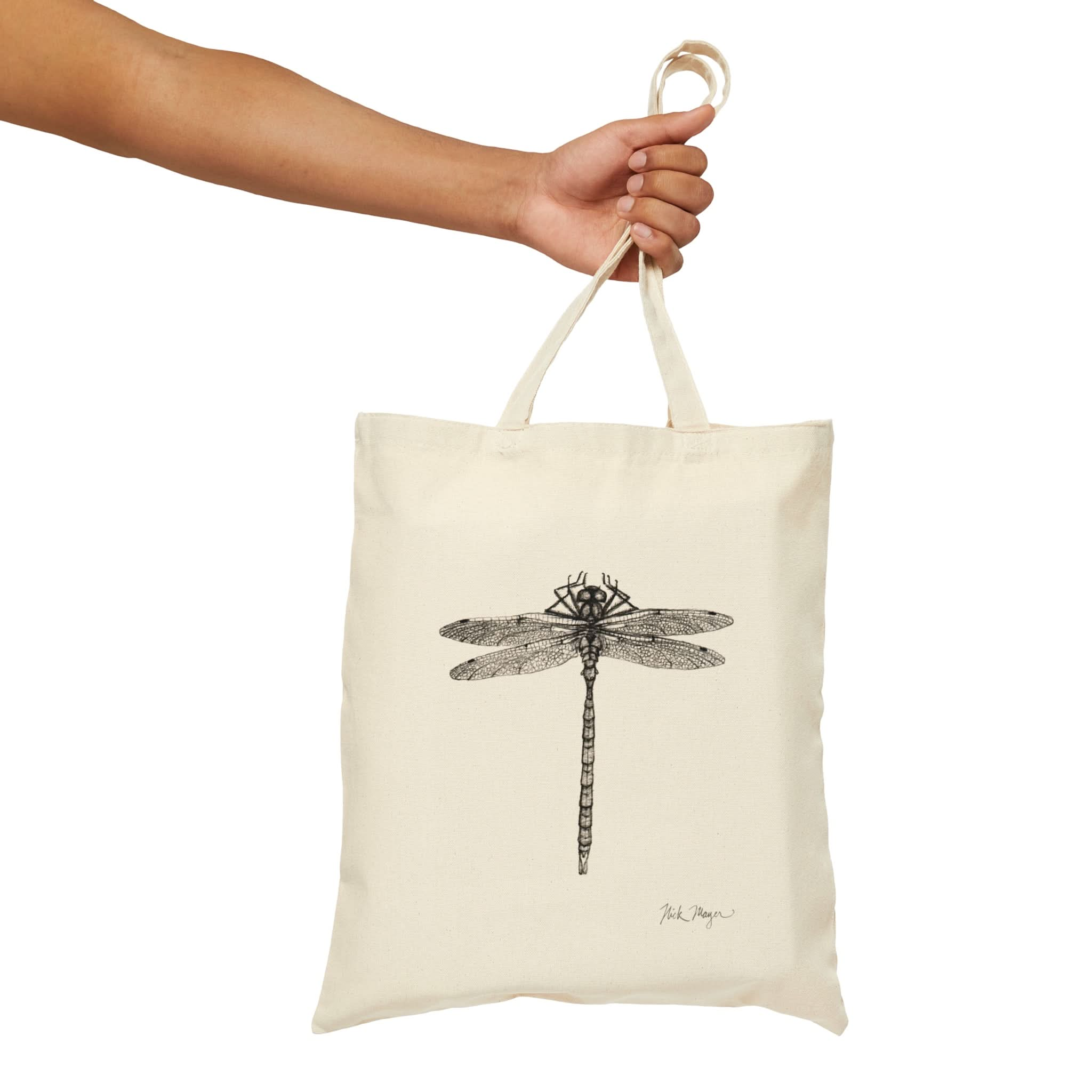 Dragonfly Cotton Canvas Tote Bag