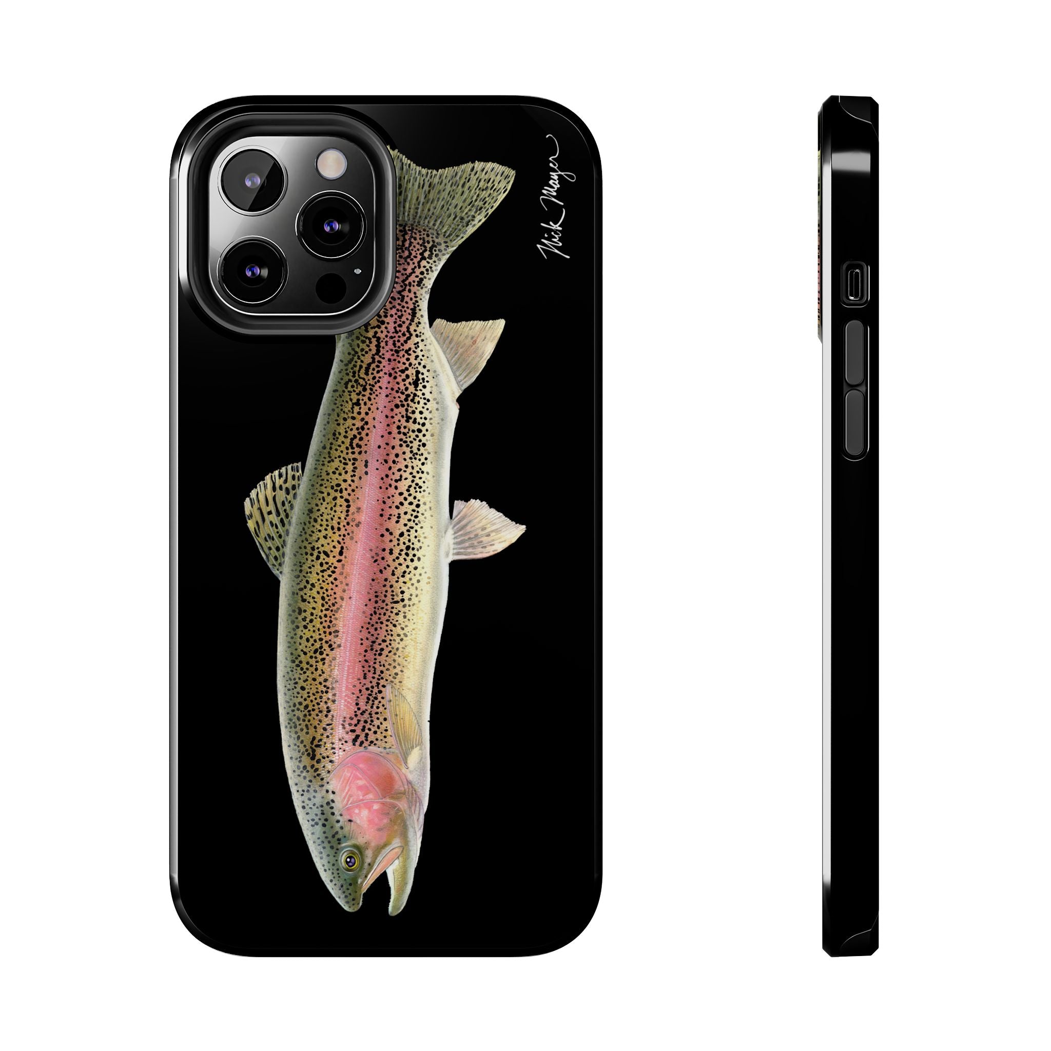 Rainbow Trout Black Phone Case (iPhone)