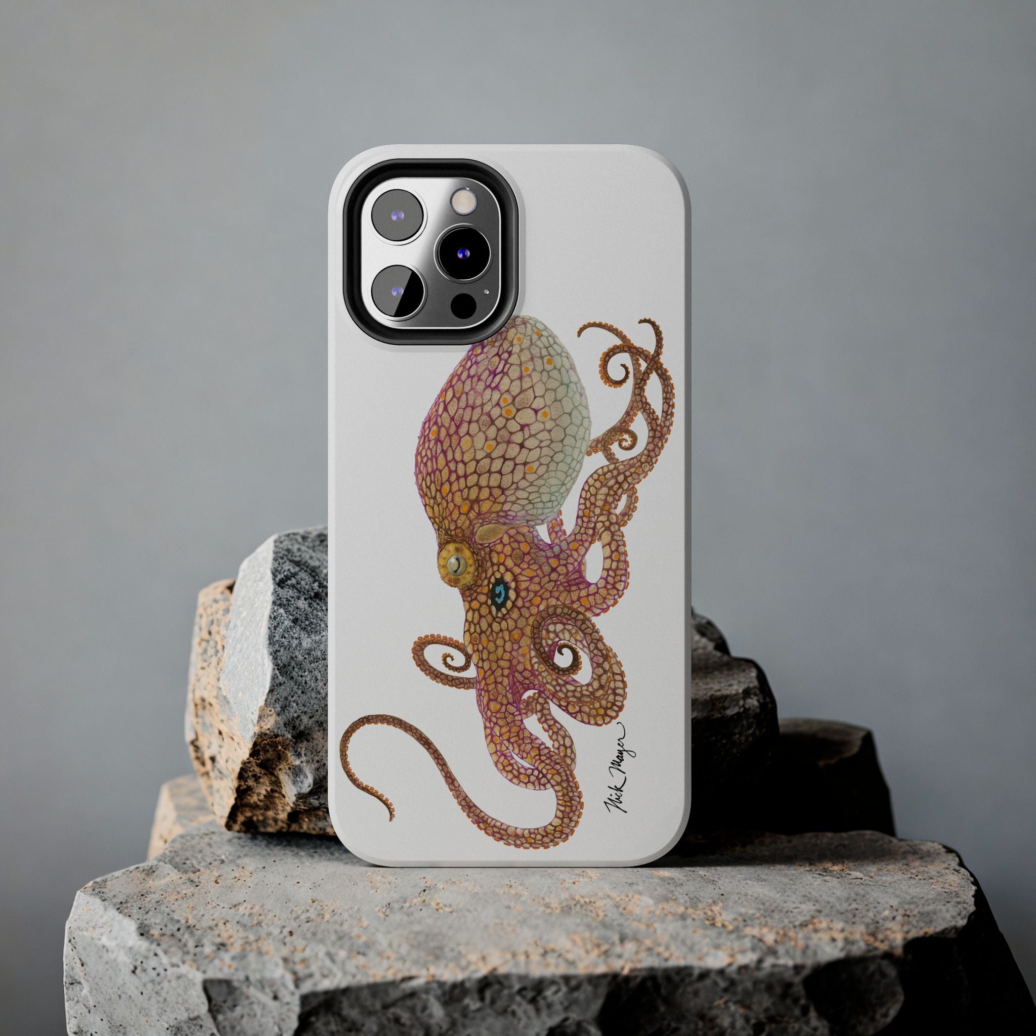 Two Spot Octopus White Phone Case (iPhone)