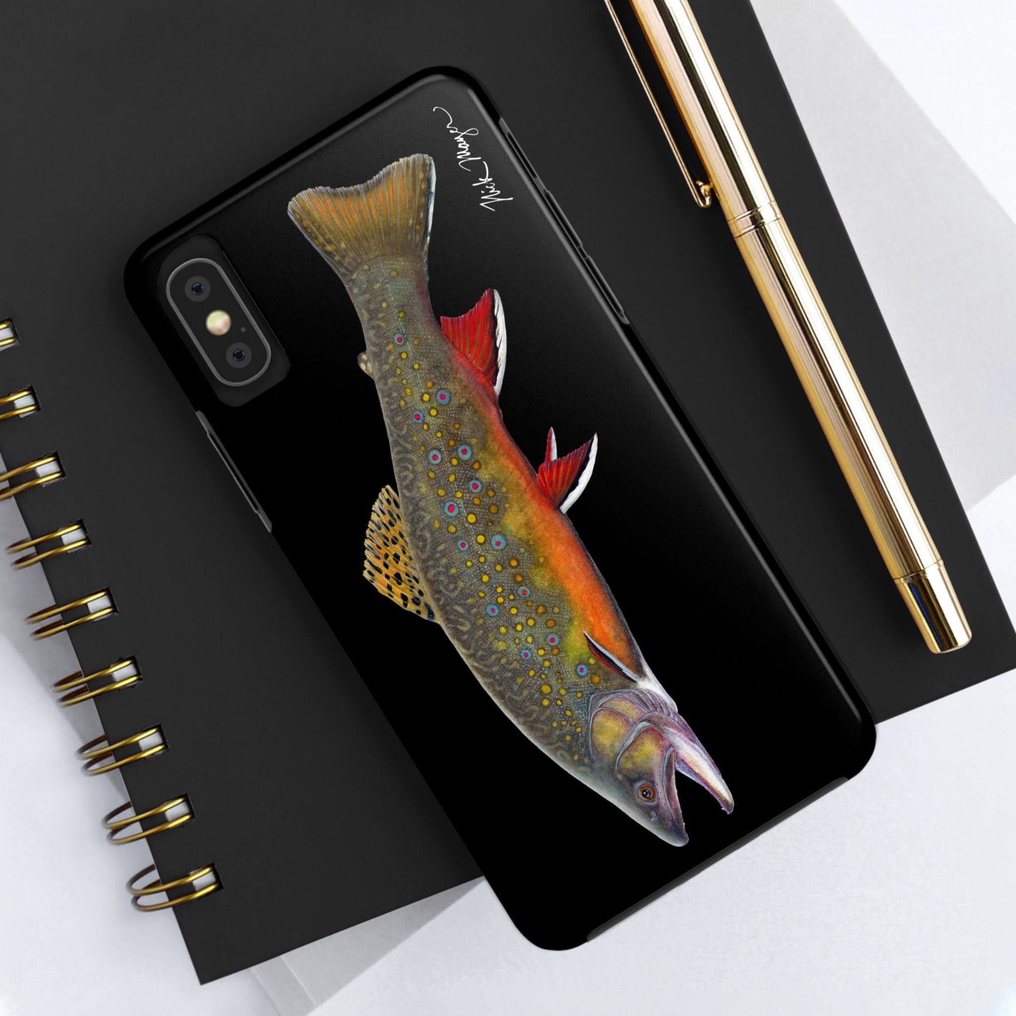 Brook Trout Black Phone Case (iPhone)