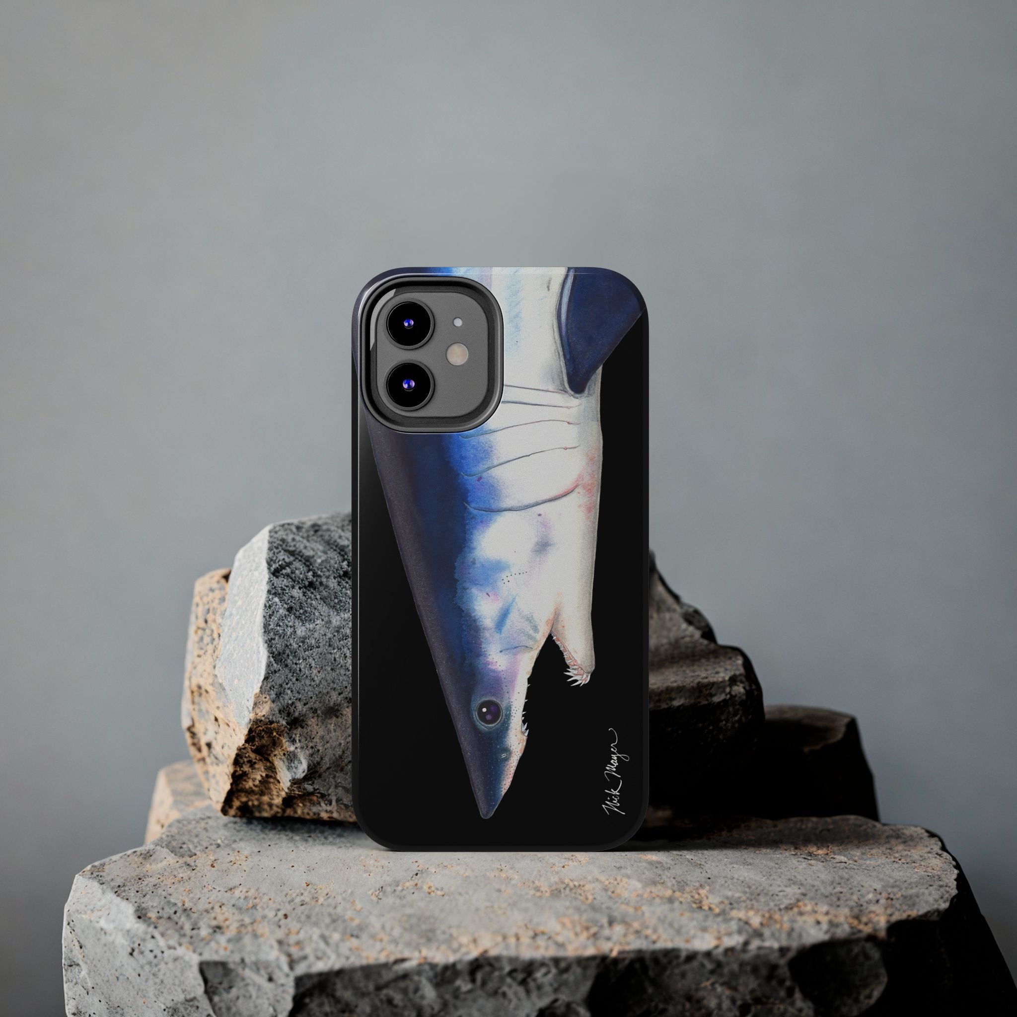 Mako Shark Face Black Case (iPhone)