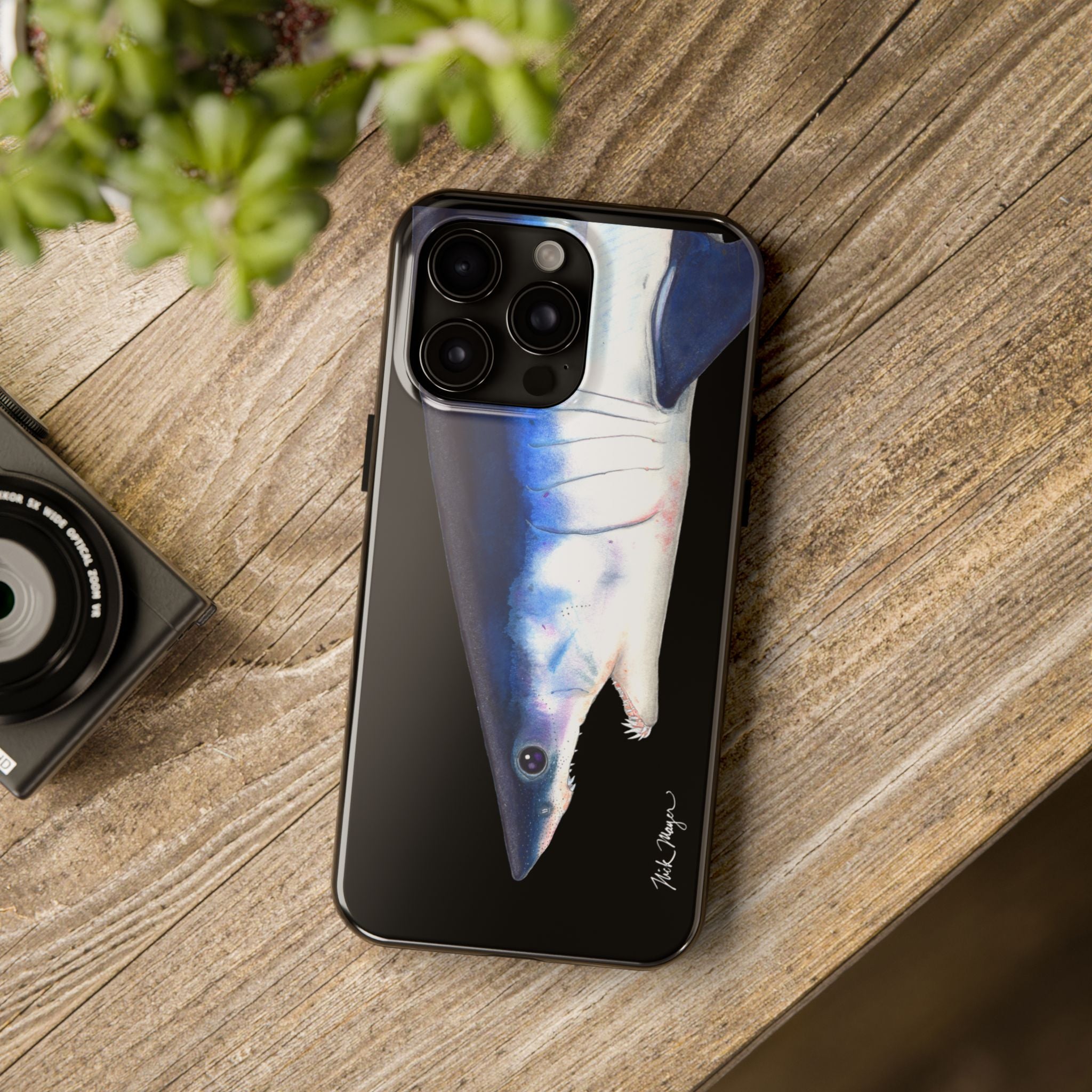 Mako Shark Face Black Case (iPhone)