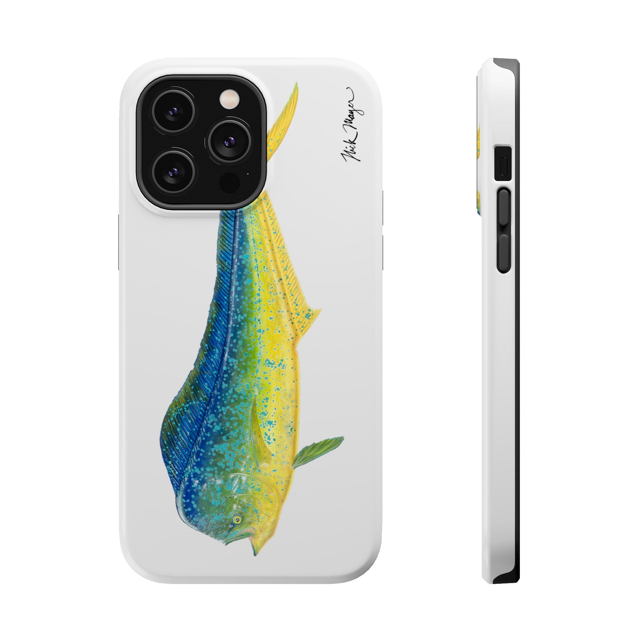 Bull Mahi MagSafe White iPhone Case