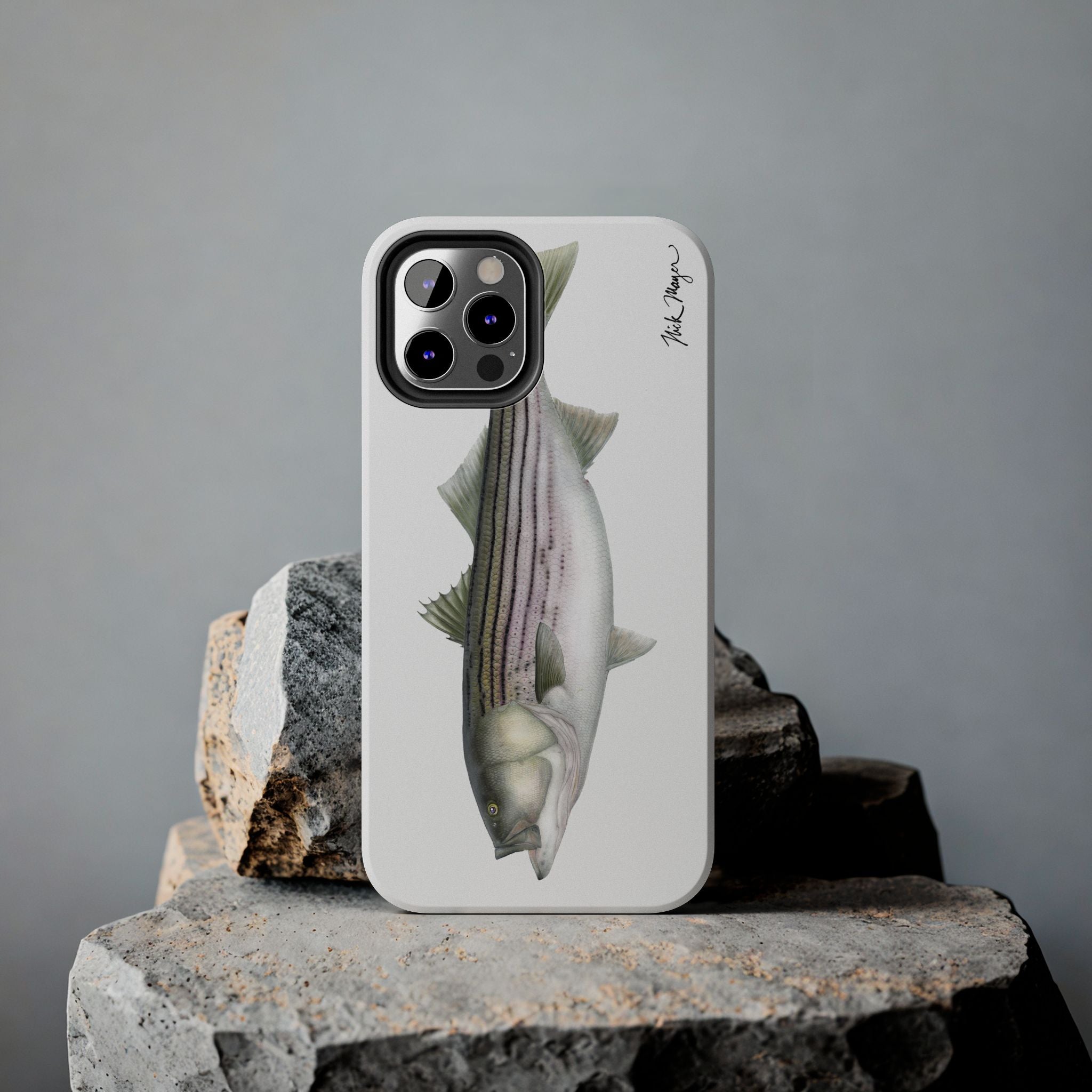 30 lb Striper White Phone Case (iPhone)