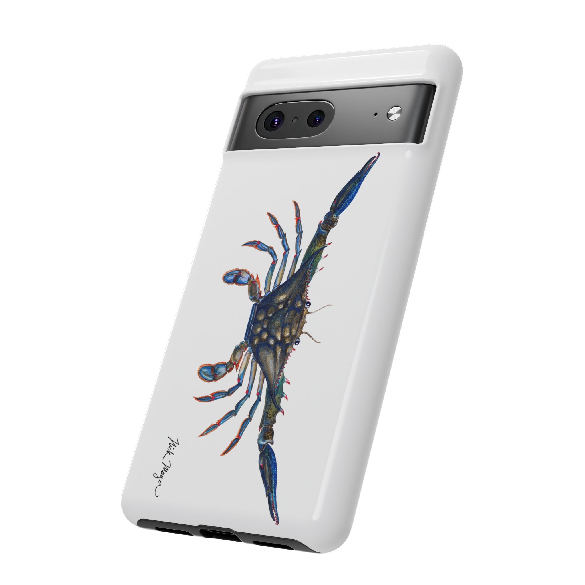 Blue Crab White Phone Case (Samsung)