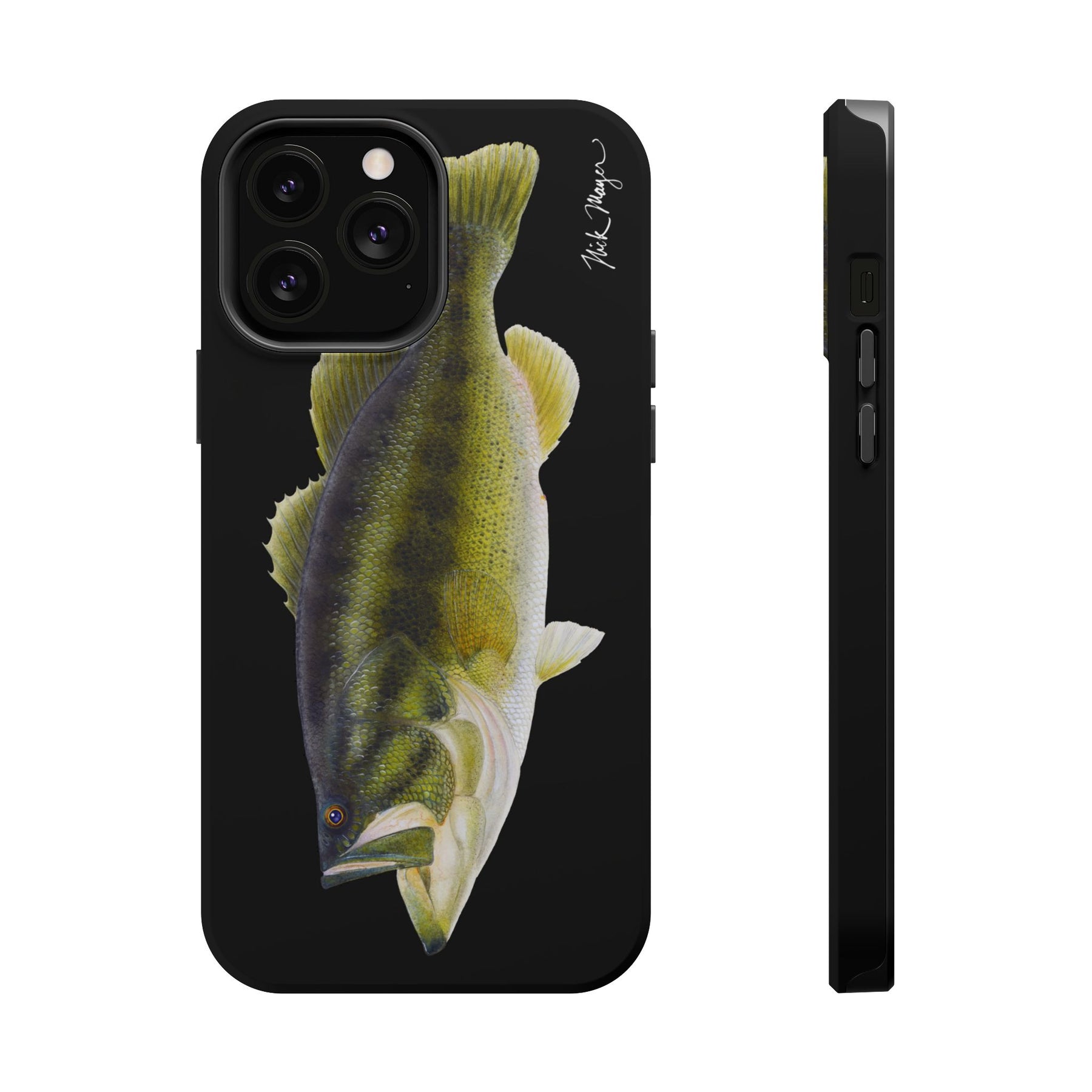 Largemouth Bass MagSafe Black iPhone Case