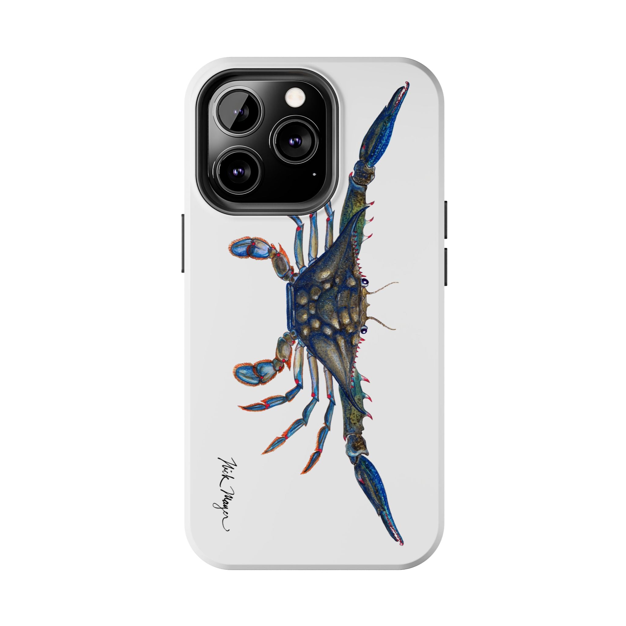 Blue Crab White Phone Case (iPhone)