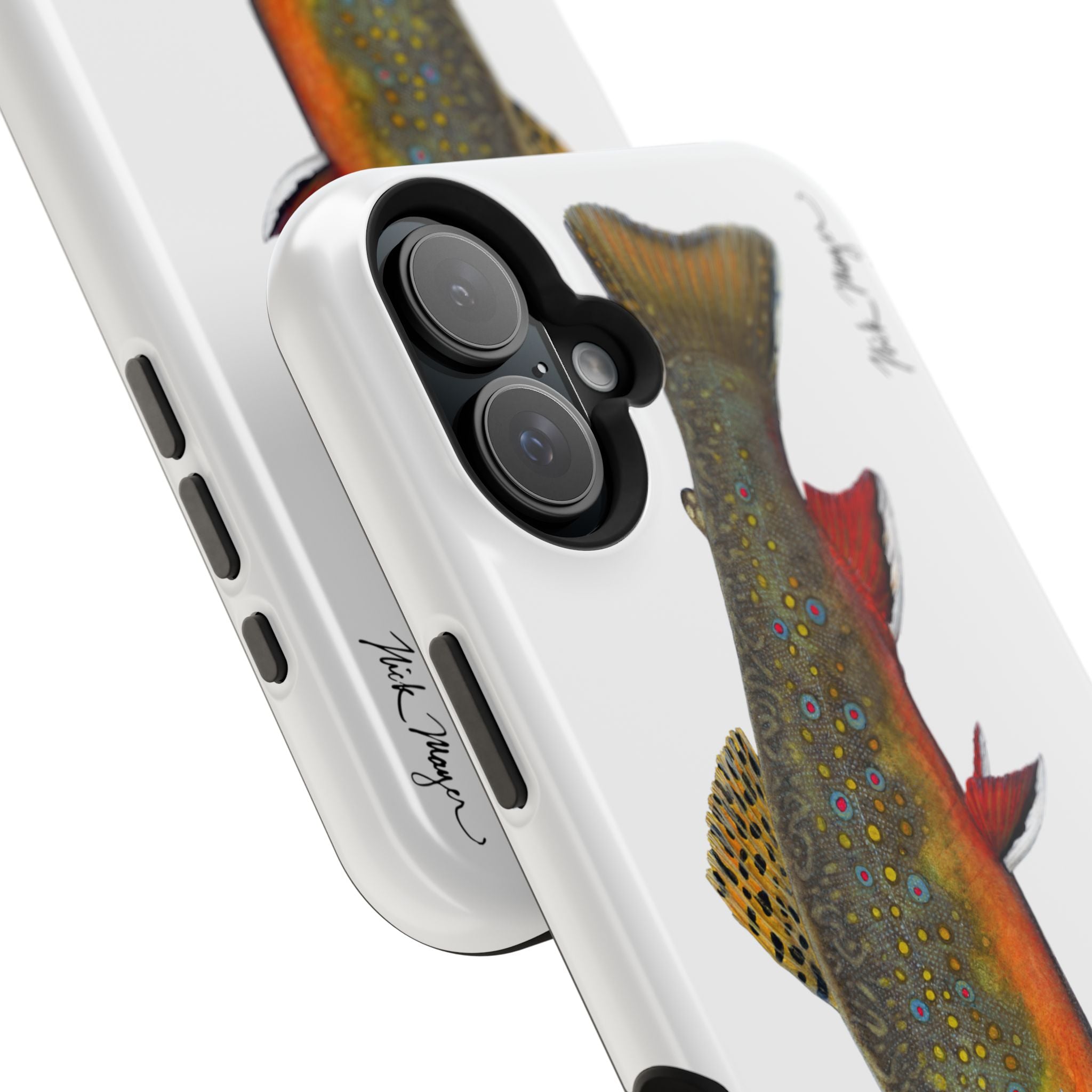 Brook Trout MagSafe White iPhone Case