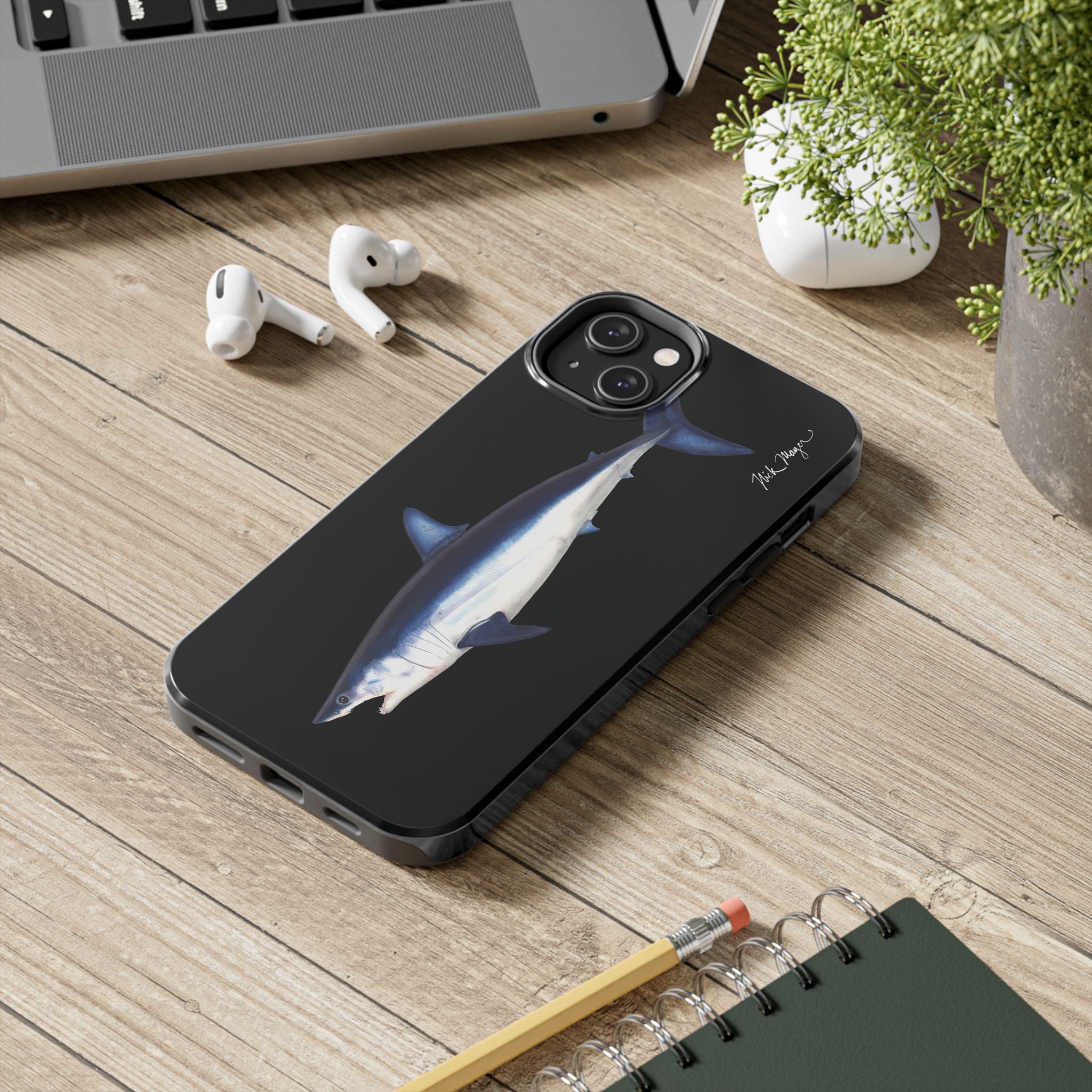 Mako Shark Black iPhone Case