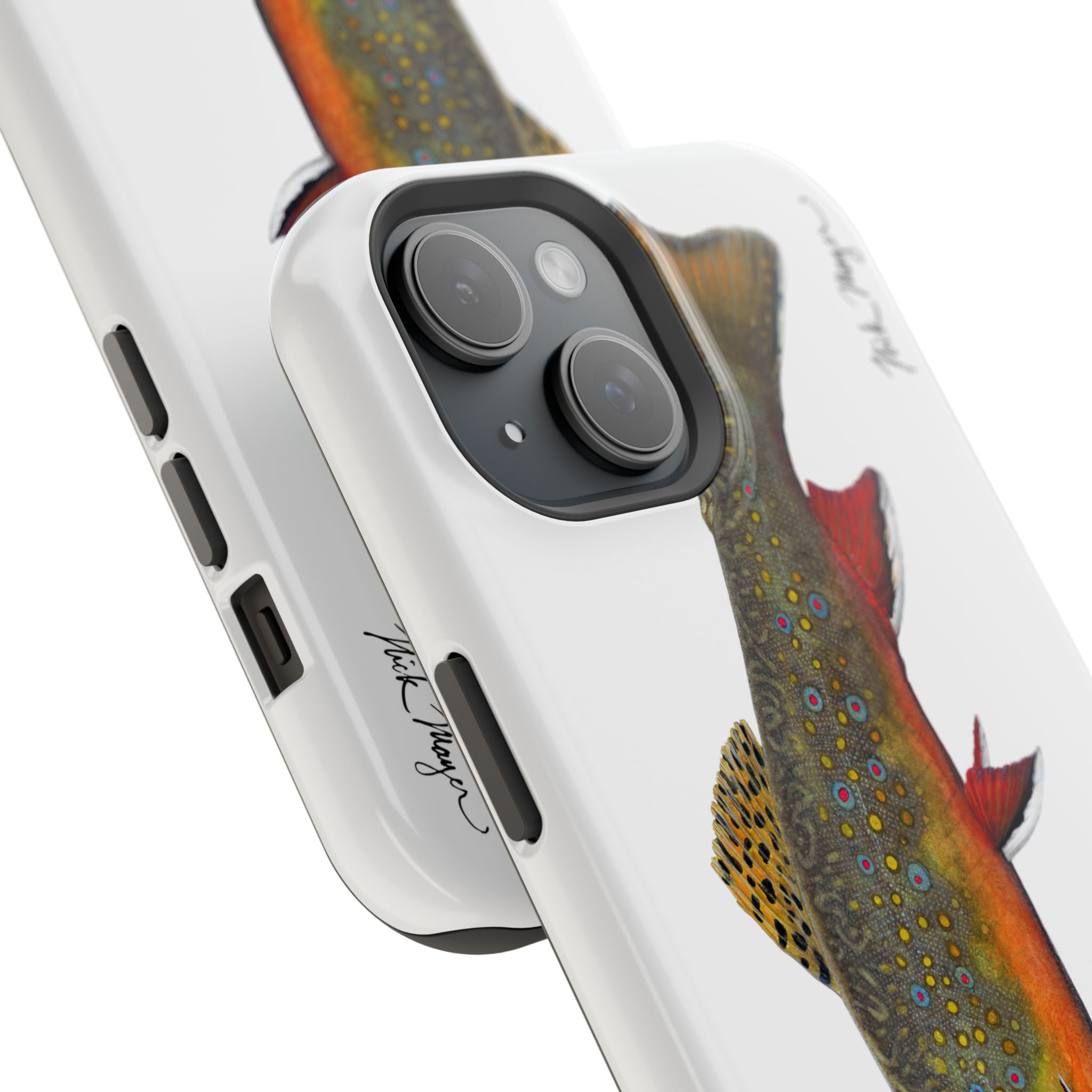 Brook Trout MagSafe White iPhone Case