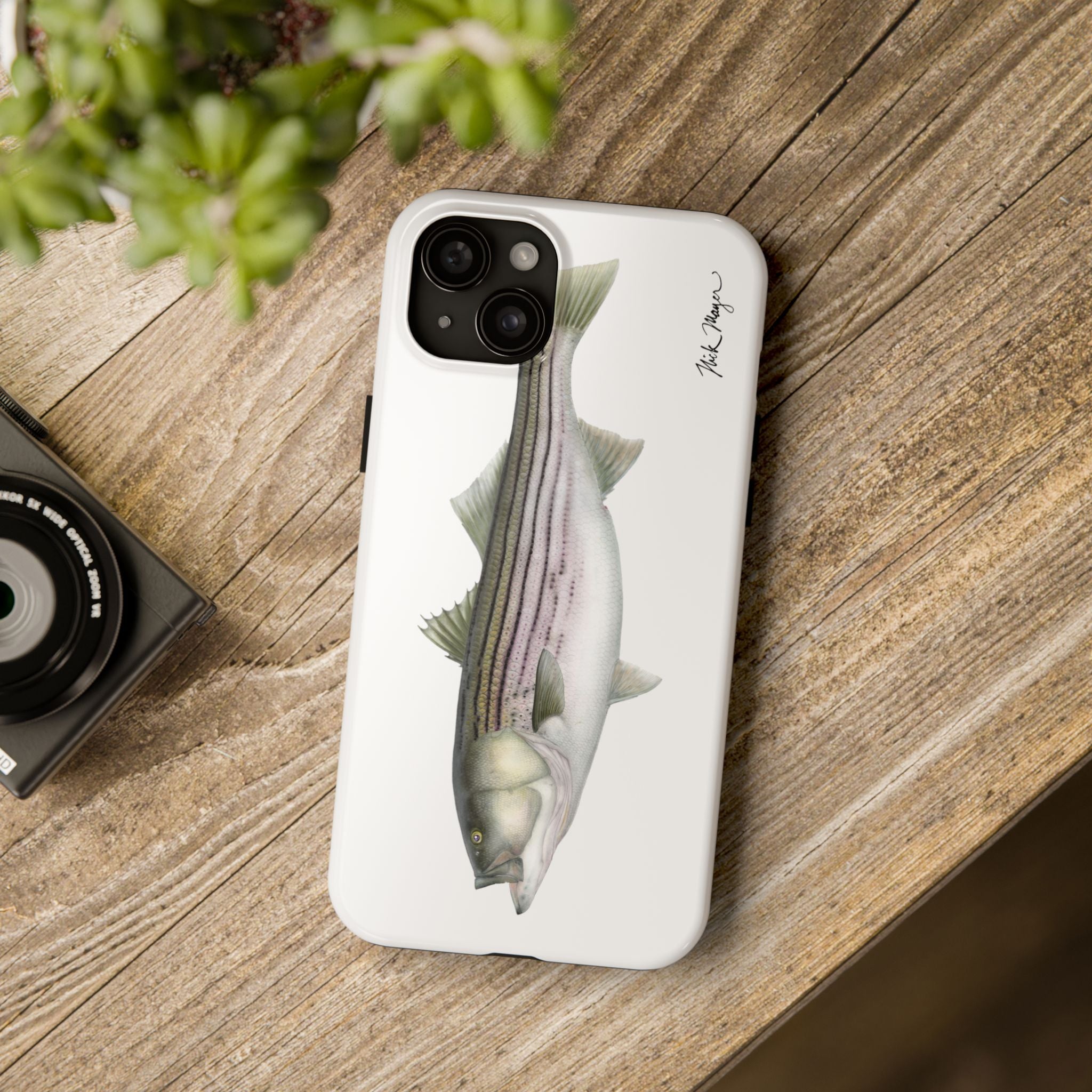 30 lb Striper White Phone Case (iPhone)