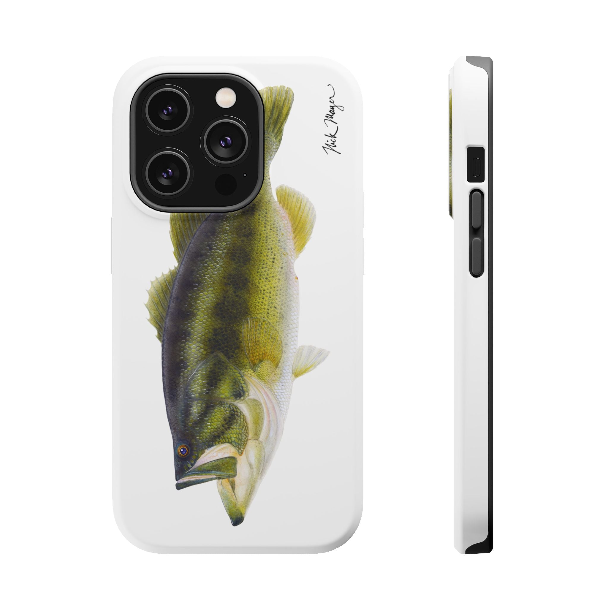 Largemouth Bass MagSafe White iPhone Case