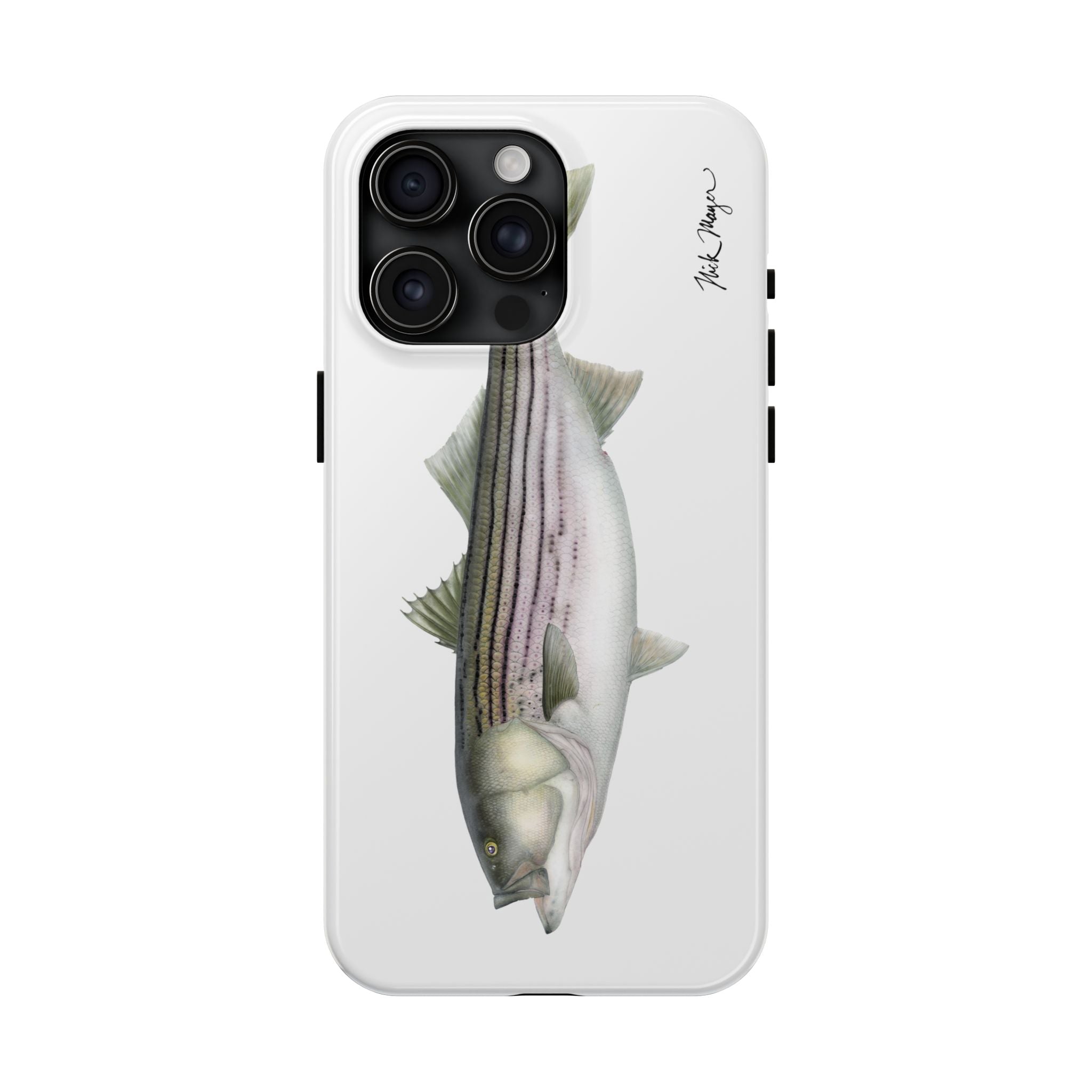 30 lb Striper White Phone Case (iPhone)