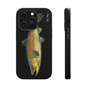 Brown Trout MagSafe Black iPhone Case