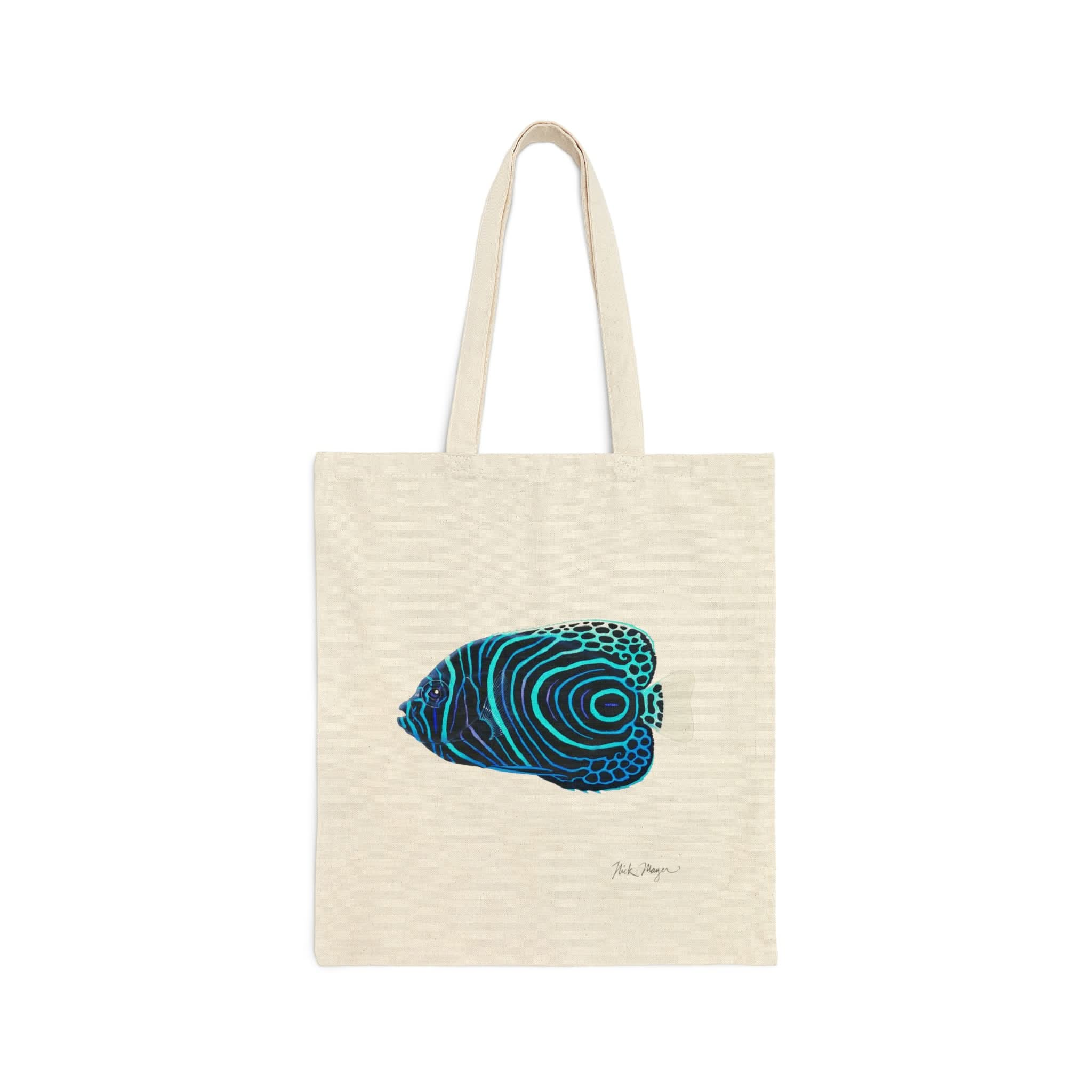 Juvenile Emperor Angelfish Cotton Canvas Tote Bag