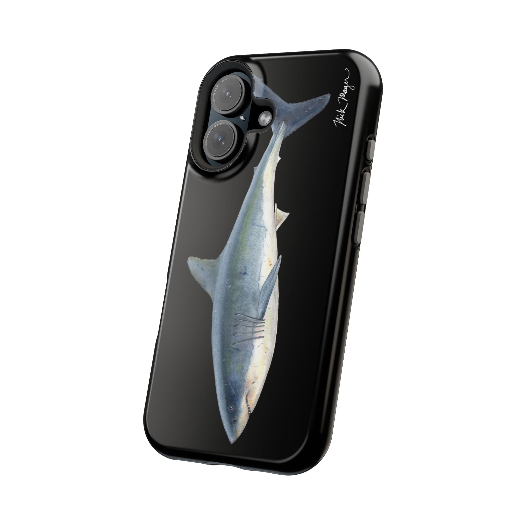 Great White Shark Black MagSafe iPhone Case