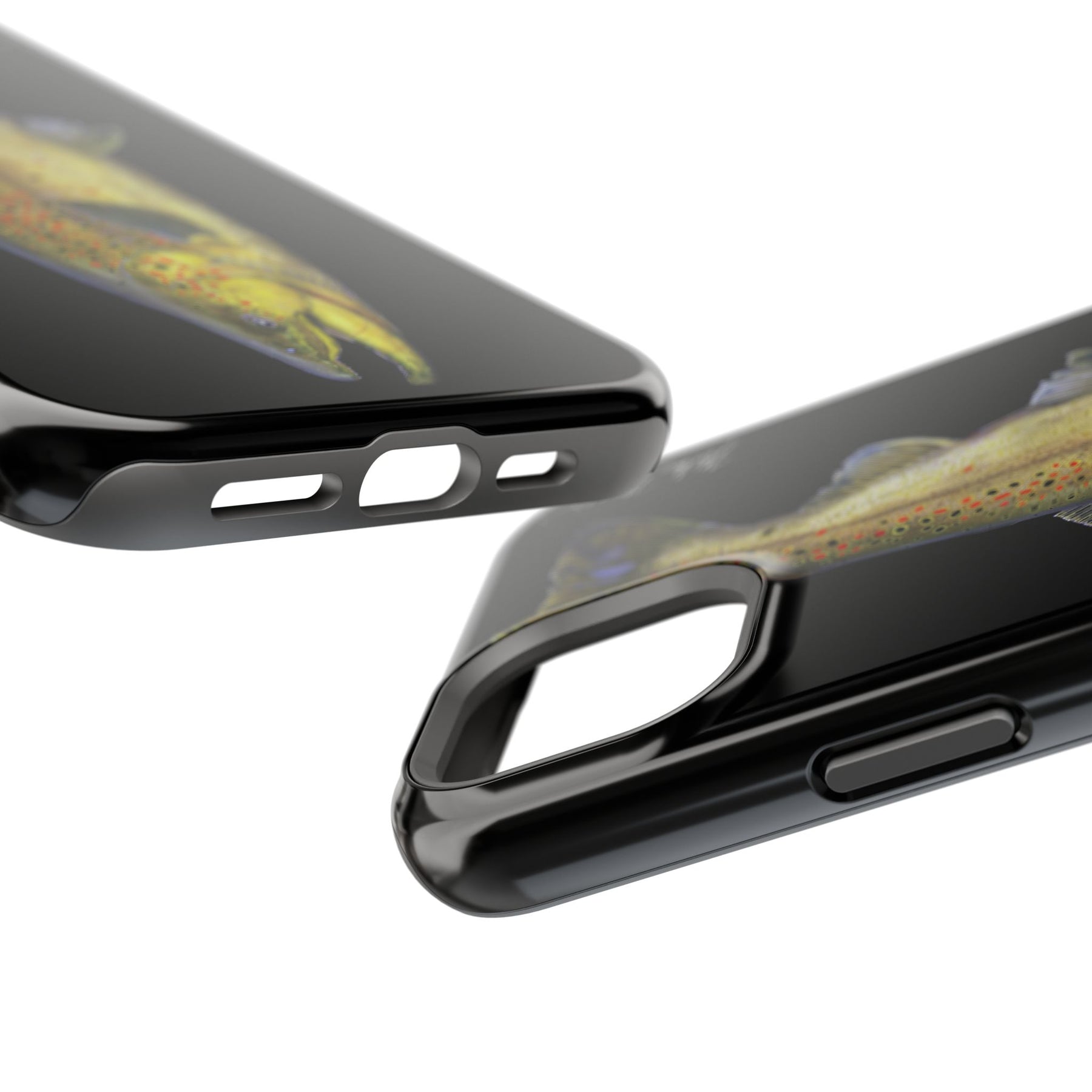 Brown Trout MagSafe Black iPhone Case