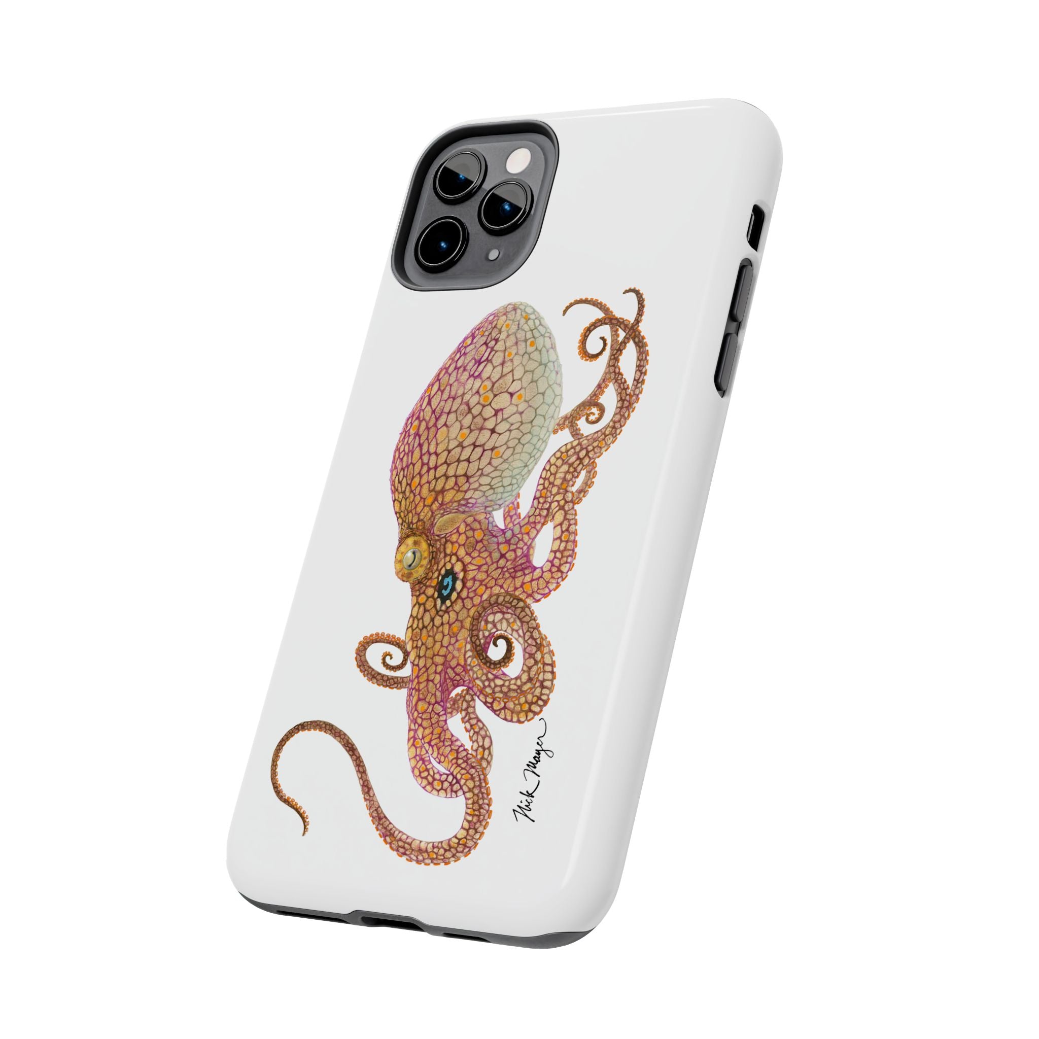 Two Spot Octopus White Phone Case (iPhone)