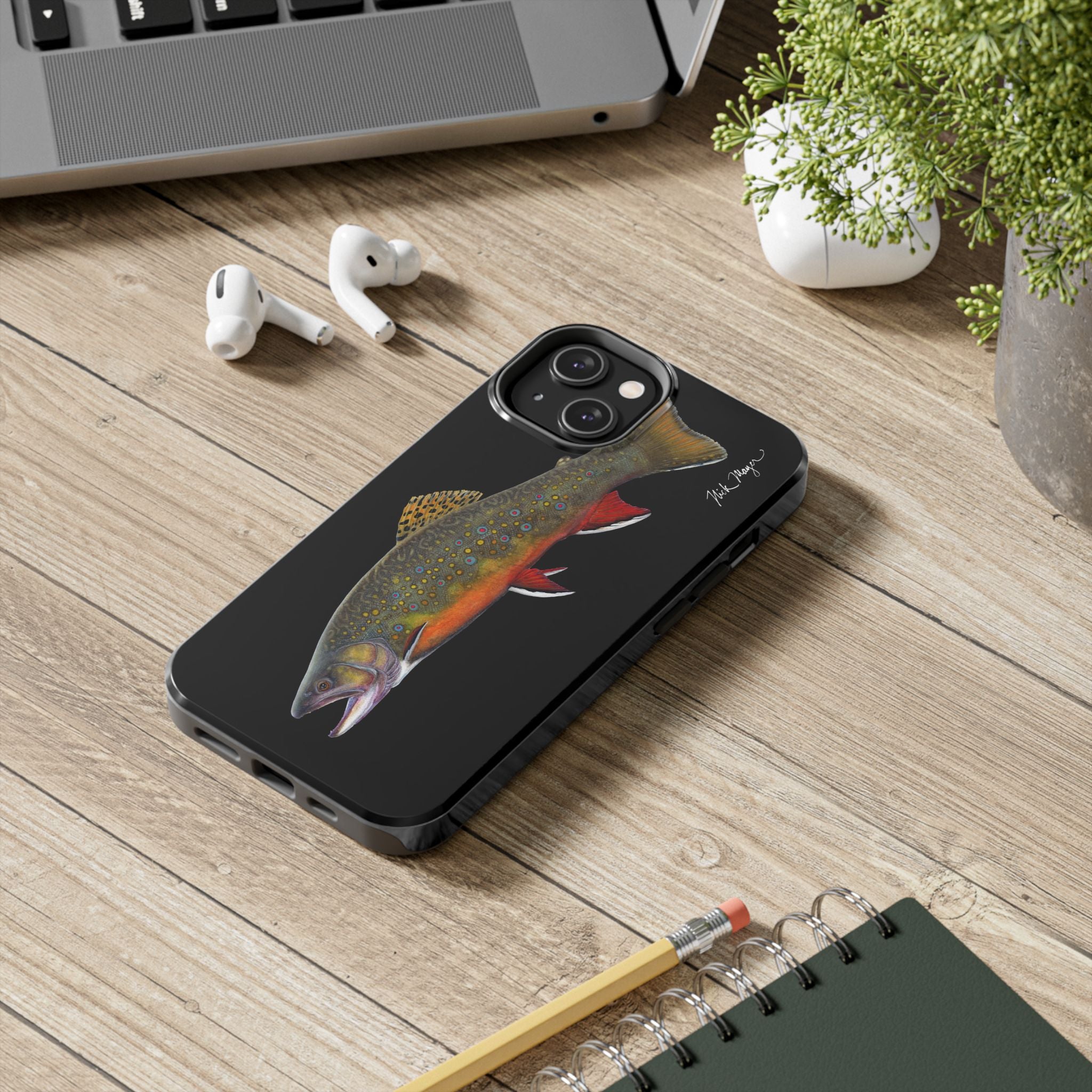 Brook Trout Black Phone Case (iPhone)