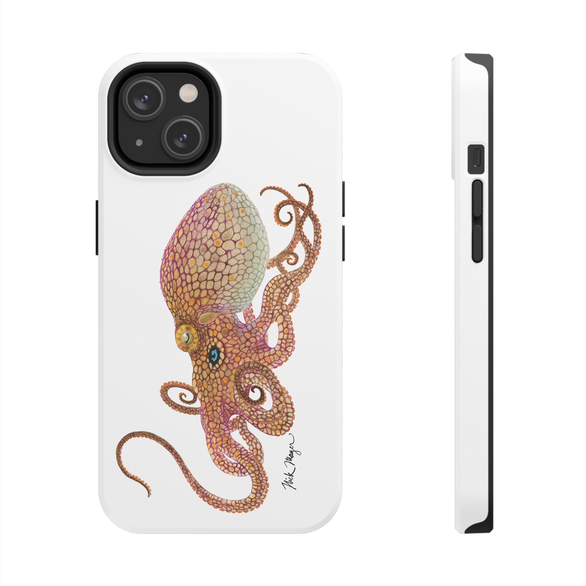 Two Spot Octopus White Phone Case (iPhone)