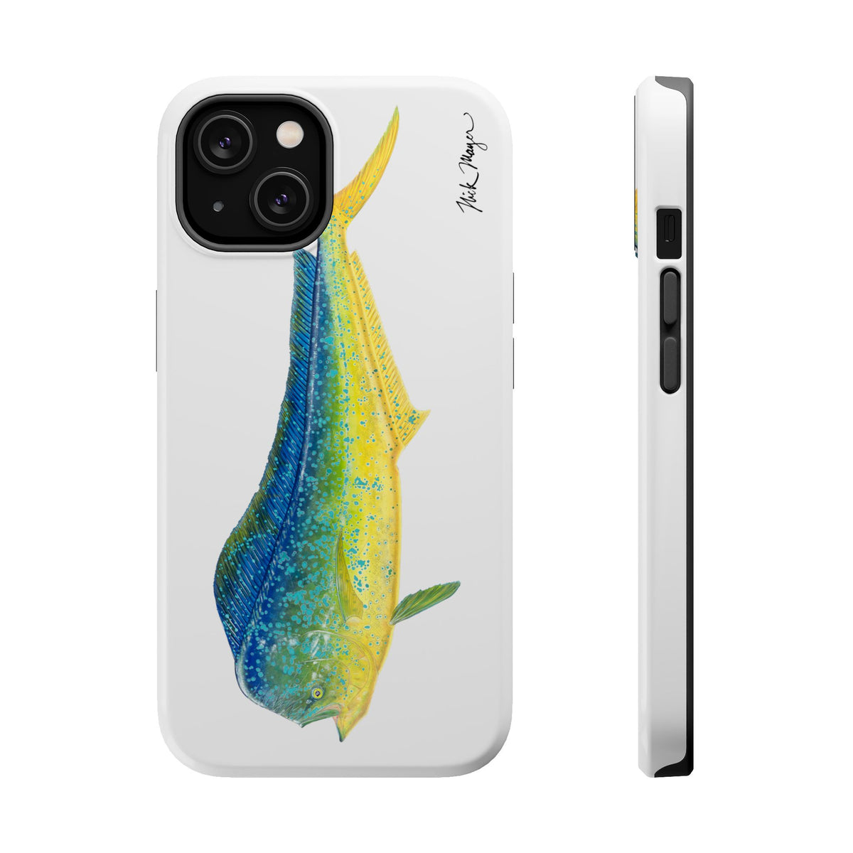 Bull Mahi MagSafe White iPhone Case