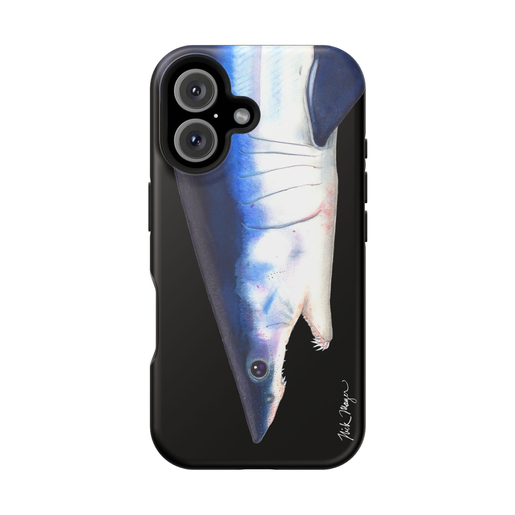 Mako Shark Face MagSafe Black iPhone Case