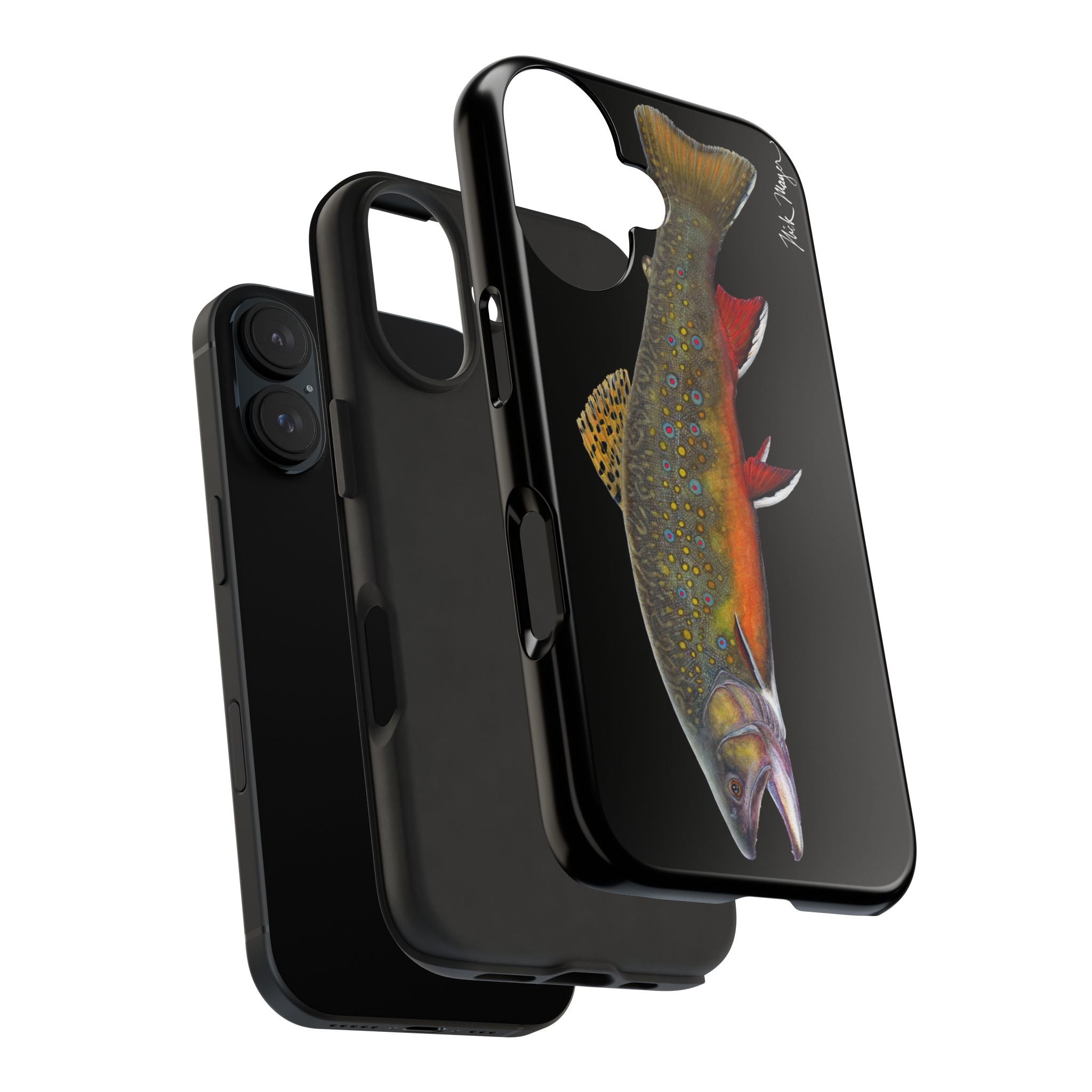 Brook Trout Black Phone Case (iPhone)