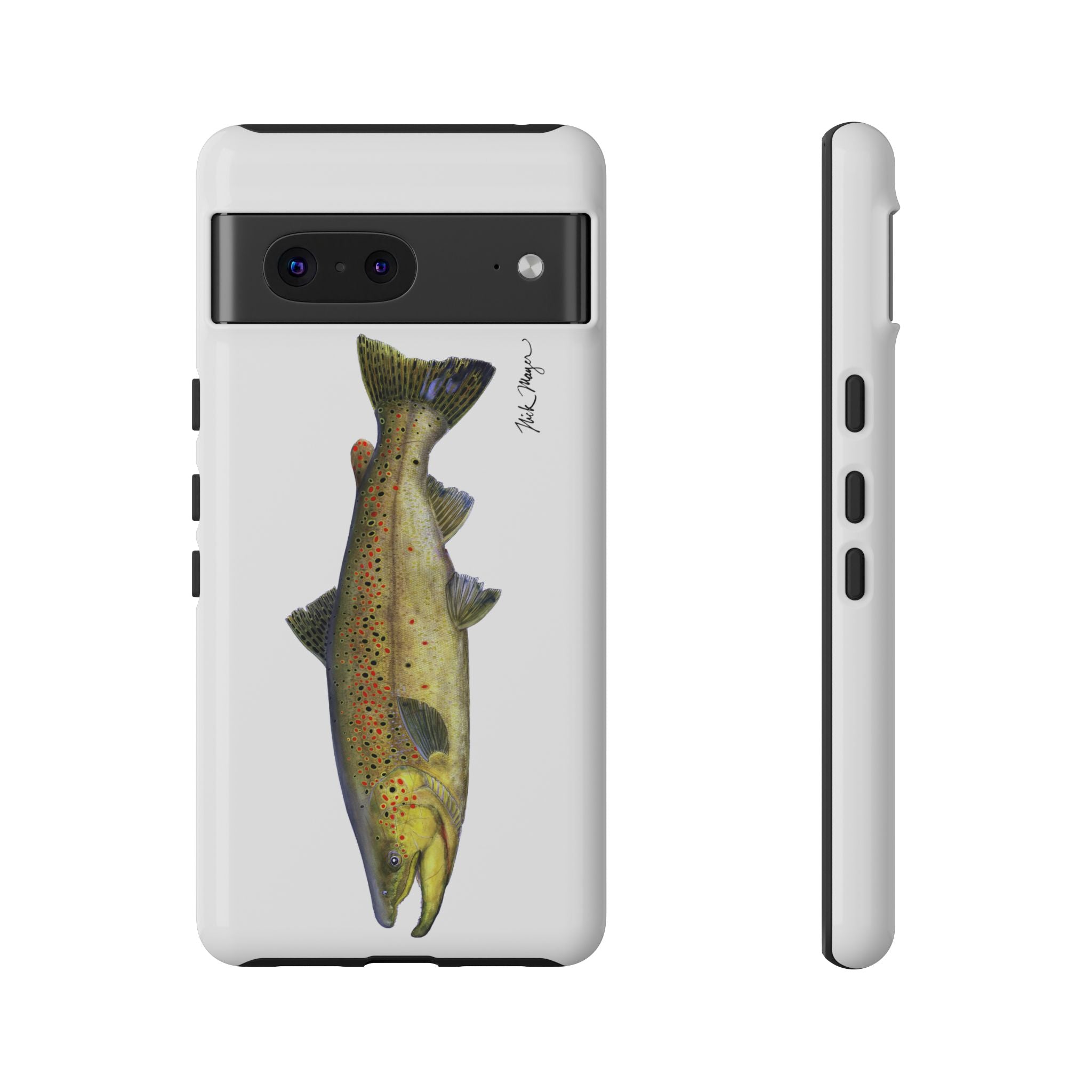 Brown Trout White Phone Case (Samsung)