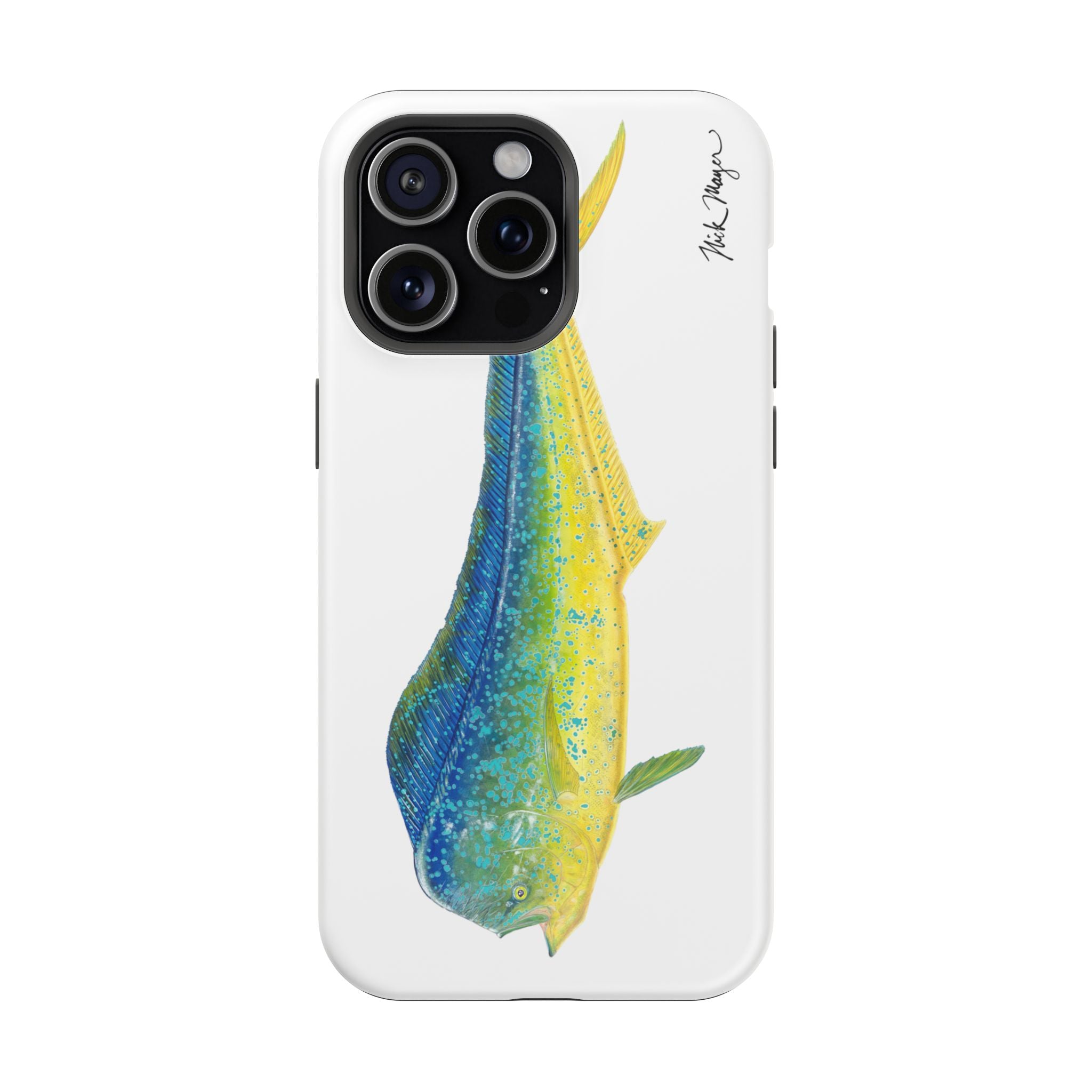 Bull Mahi MagSafe White iPhone Case