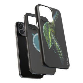 Green Sea Turtle MagSafe Black iPhone Case