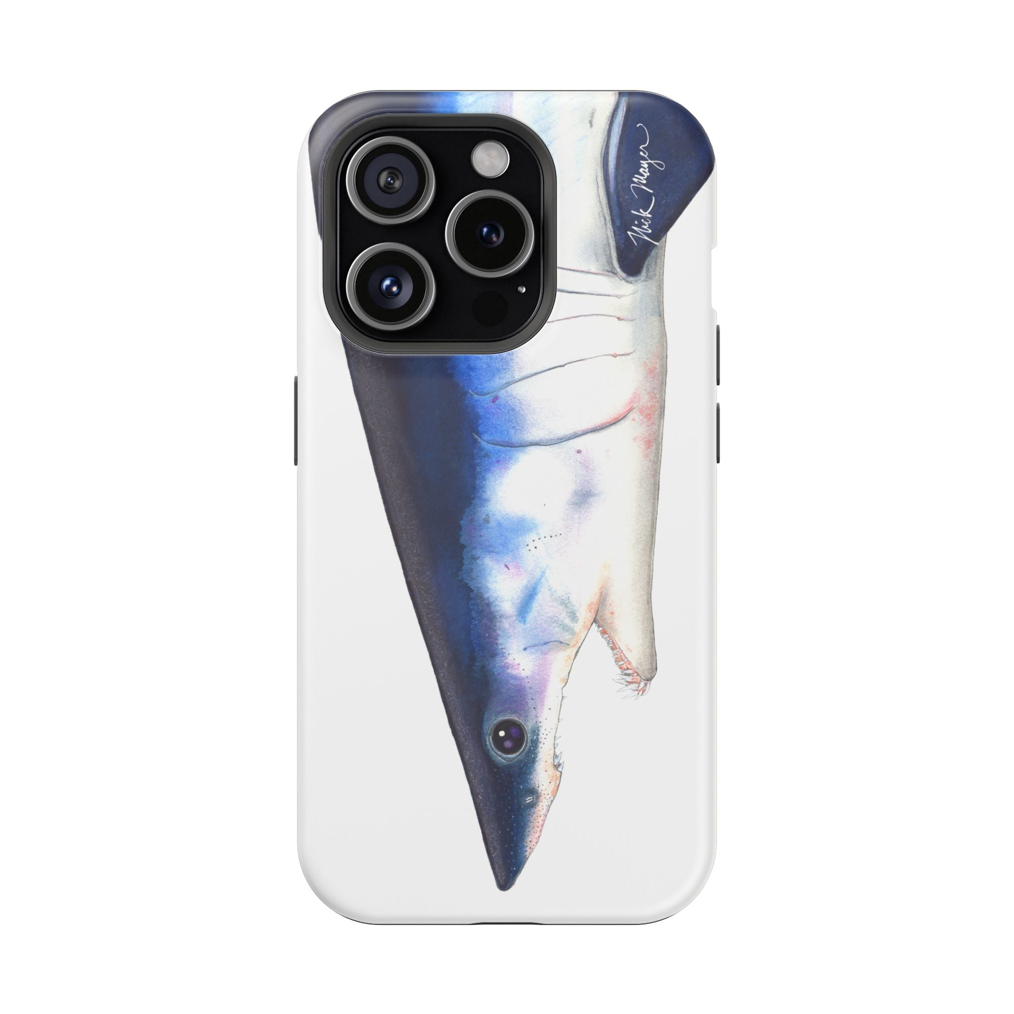 Mako Shark Face MagSafe White iPhone Case