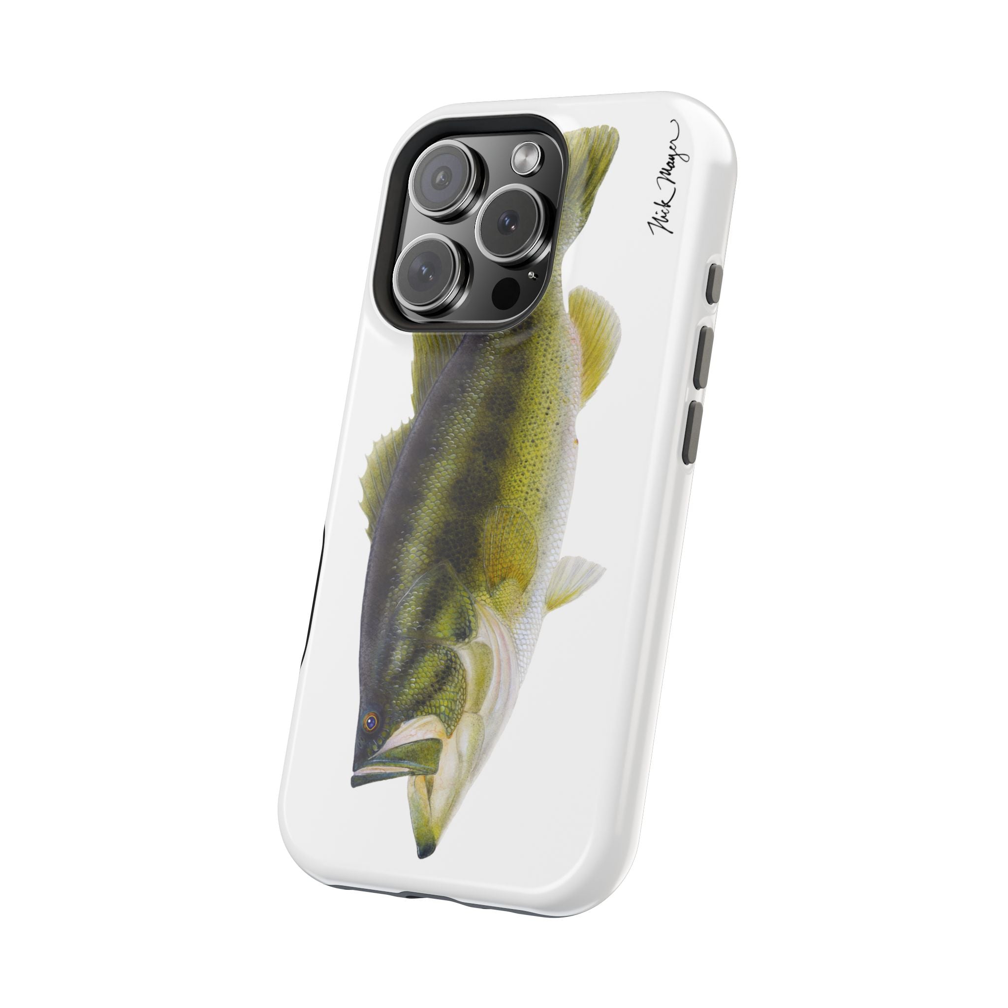 Largemouth Bass MagSafe White iPhone Case